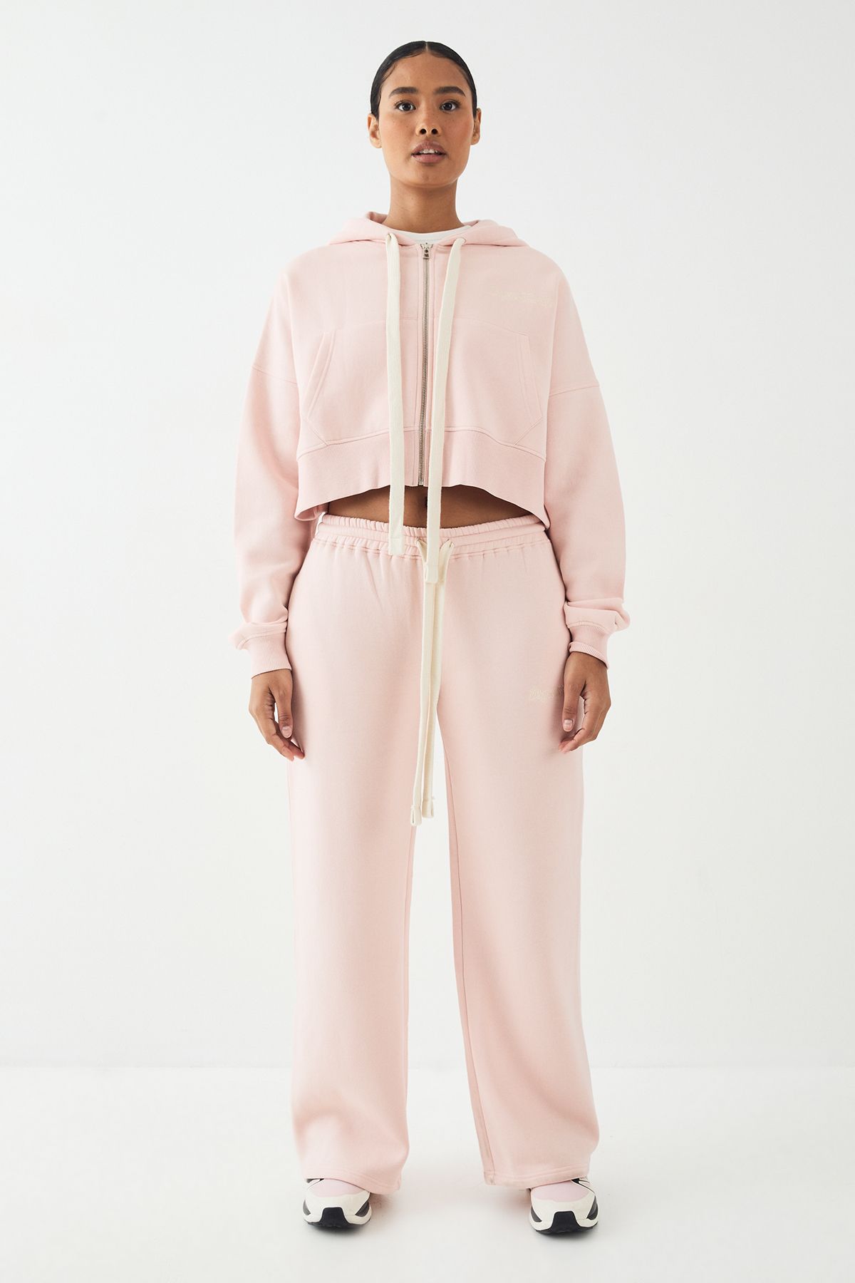 DSGN Studio DSGN Studio Contrast Drawcord Straight Leg Jogger Light Pink image 5