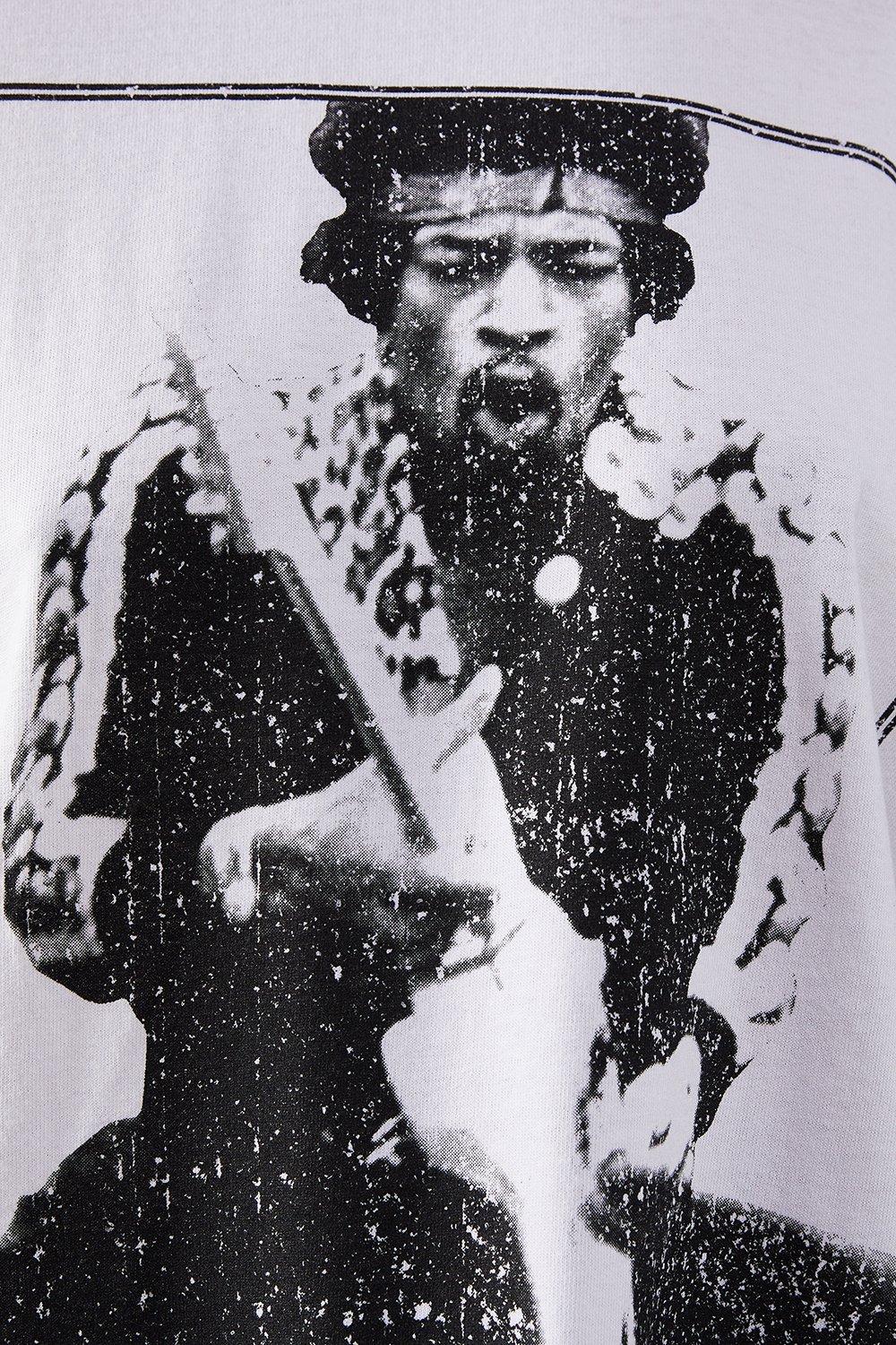 Warehouse Jimmy Hendrix Band T Shirt White image 5