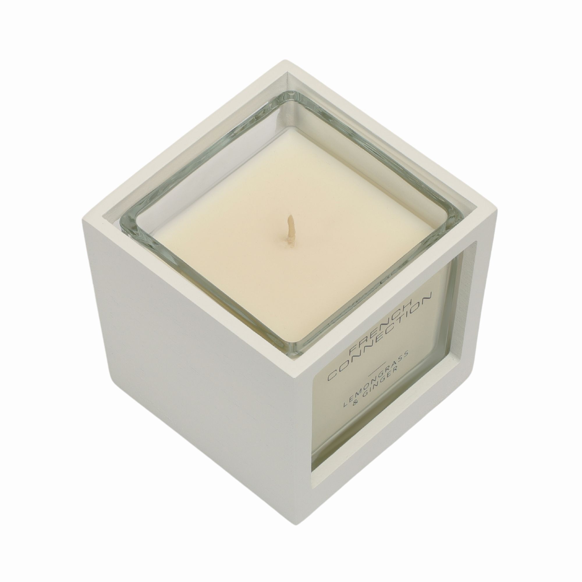 French Connection White Wooden Surround Lemongrass & Ginger Long-Lasting Luxury Gift image 3
