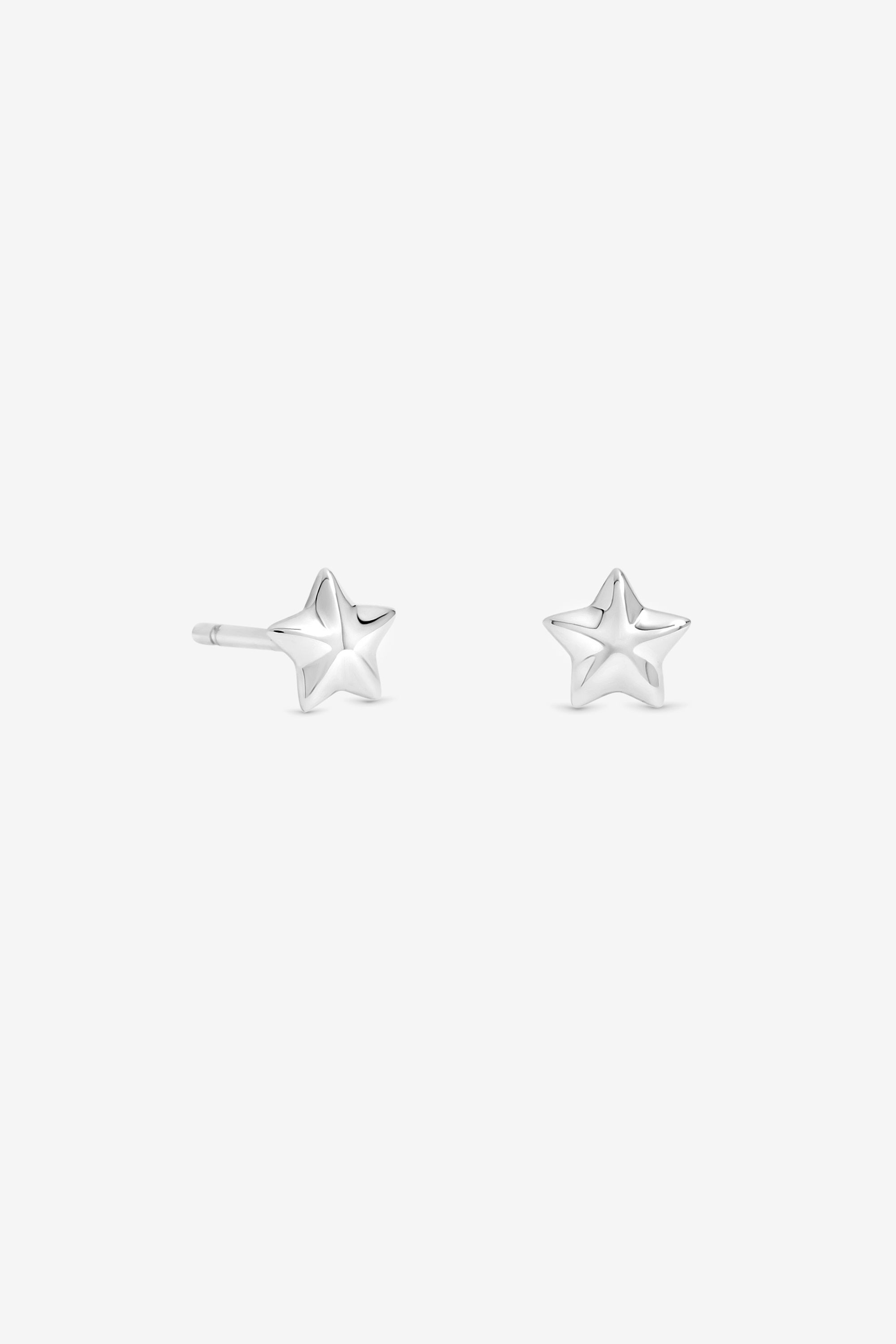 Simply Silver Sterling Silver 925 Mini Polished Star Stud Earrings image 1