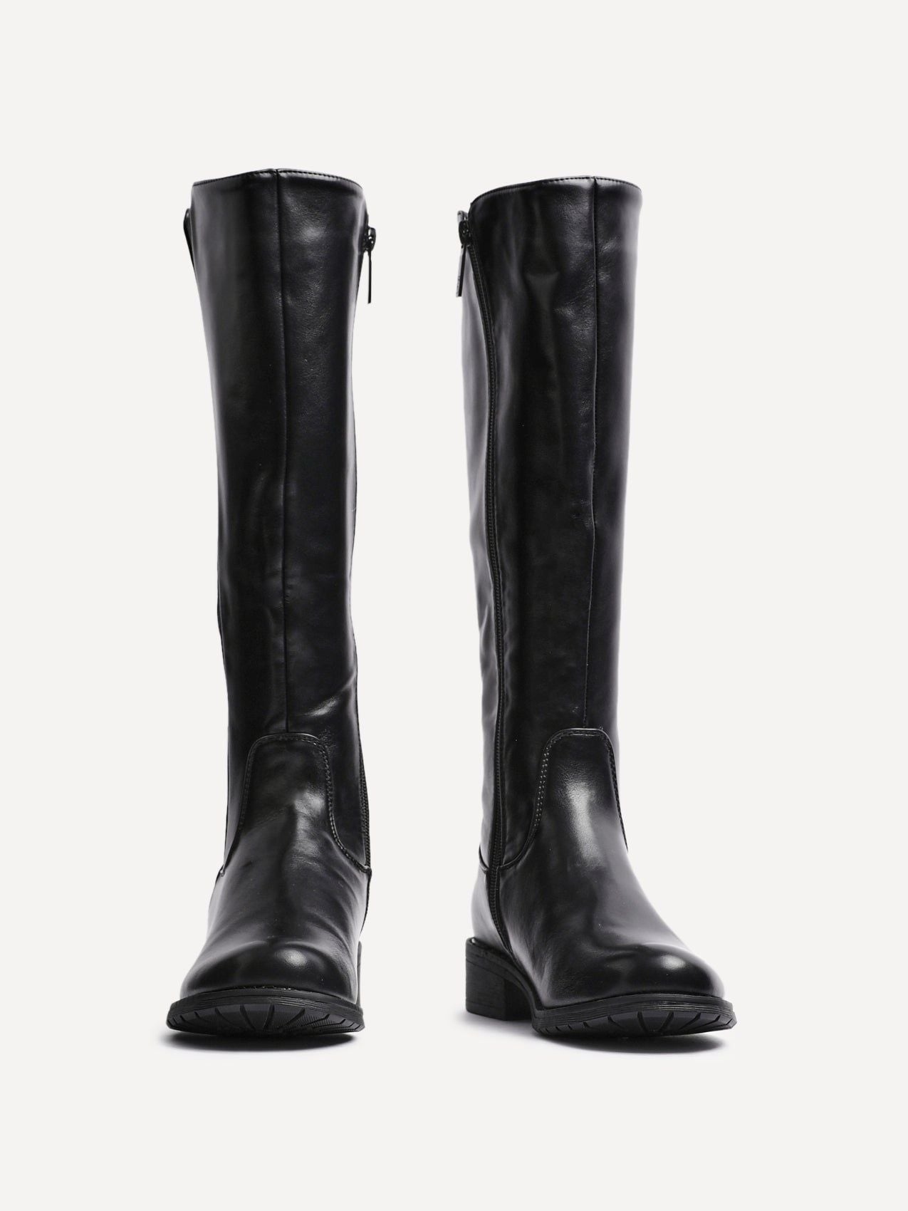 Linzi Alma Black Faux Leather High Leg Riding Boot image 3