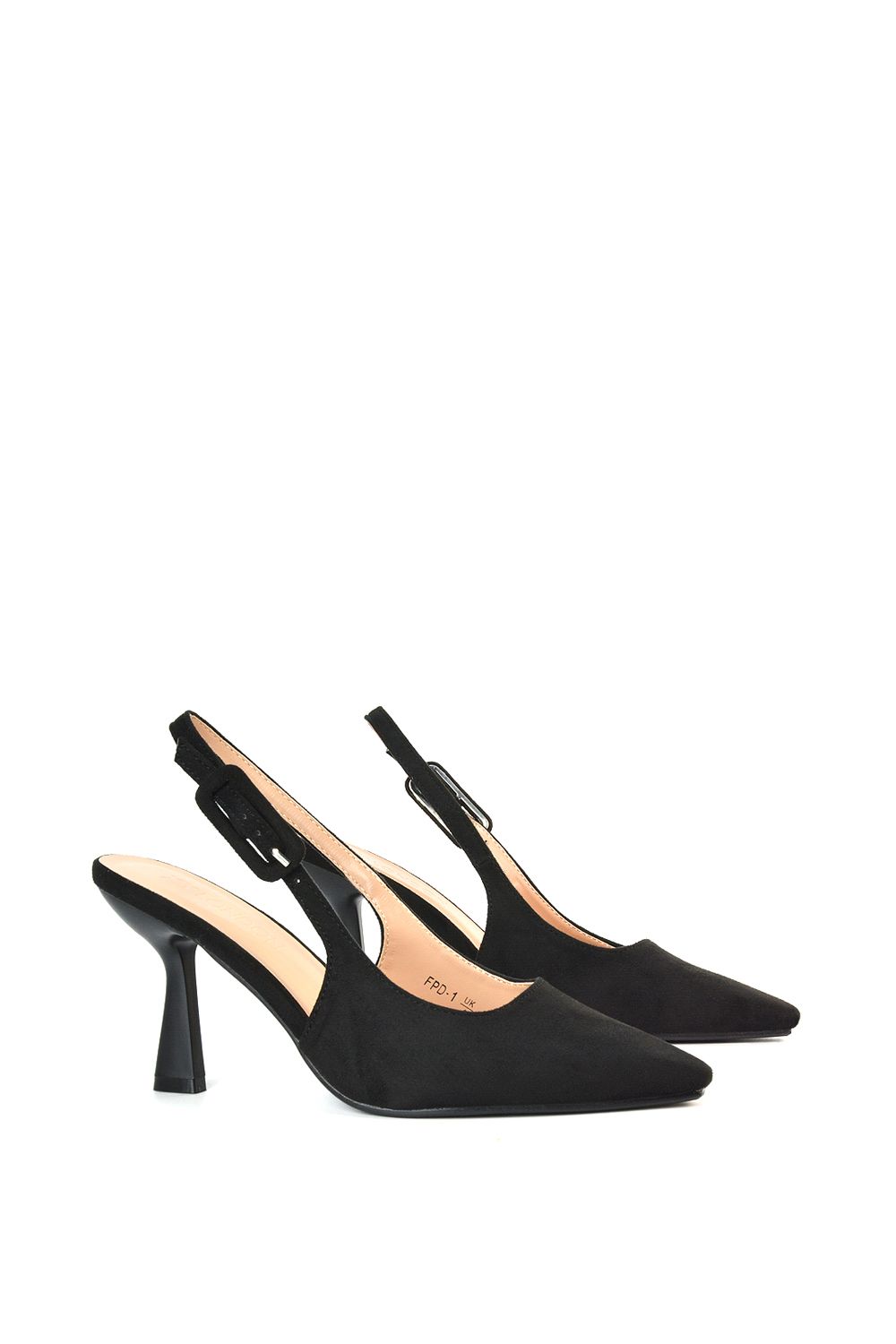 XY London 'Betty' Slingback Stiletto High Heel Pointed Toe Shoes image 4