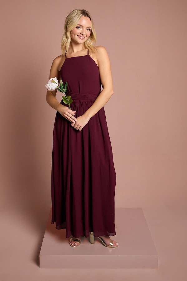 Coast Teen Coast Cross Front Detail Cami Bridesmaid Dress Fig