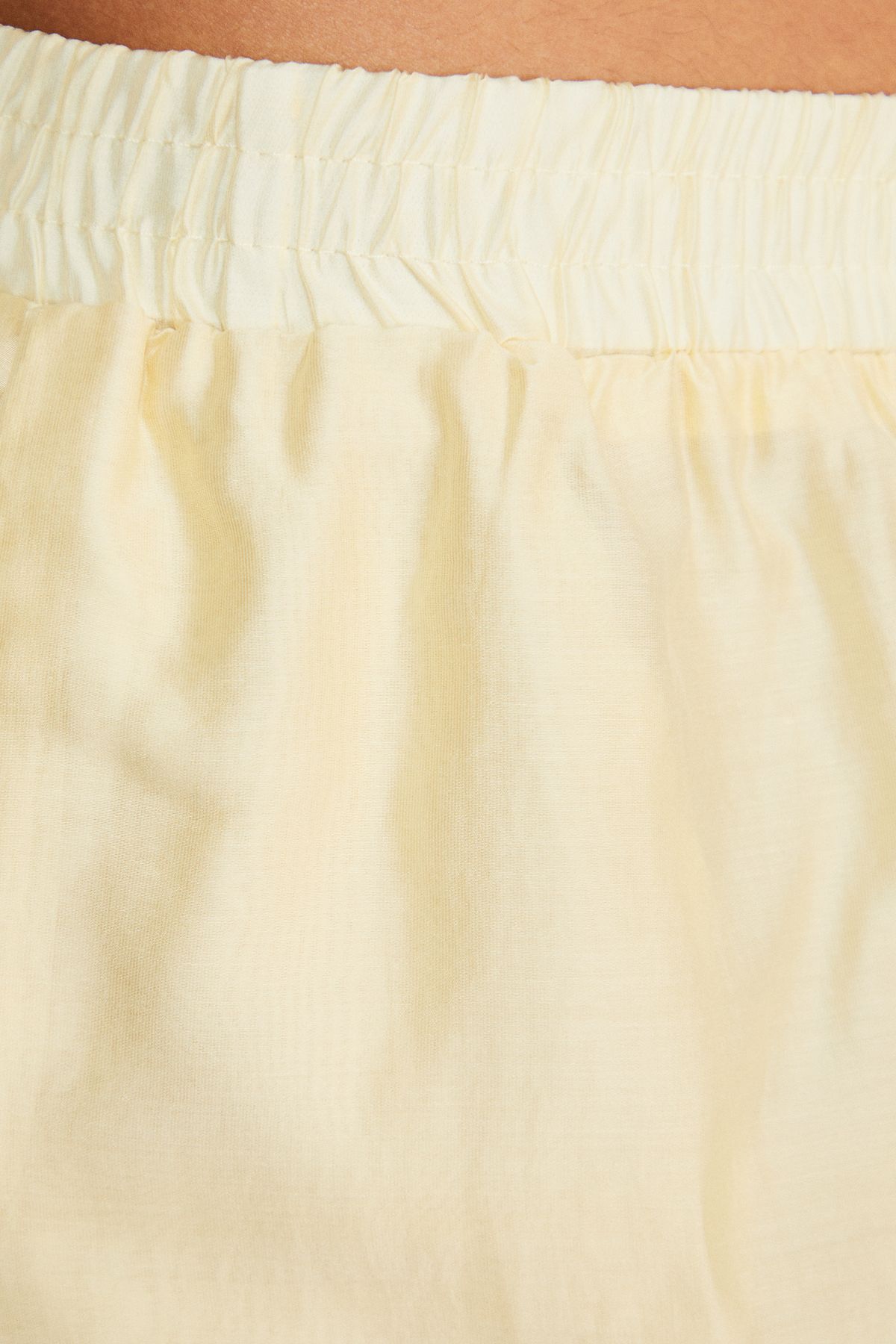 Warehouse Organza Shirred High Waist Shorts Yellow image 5