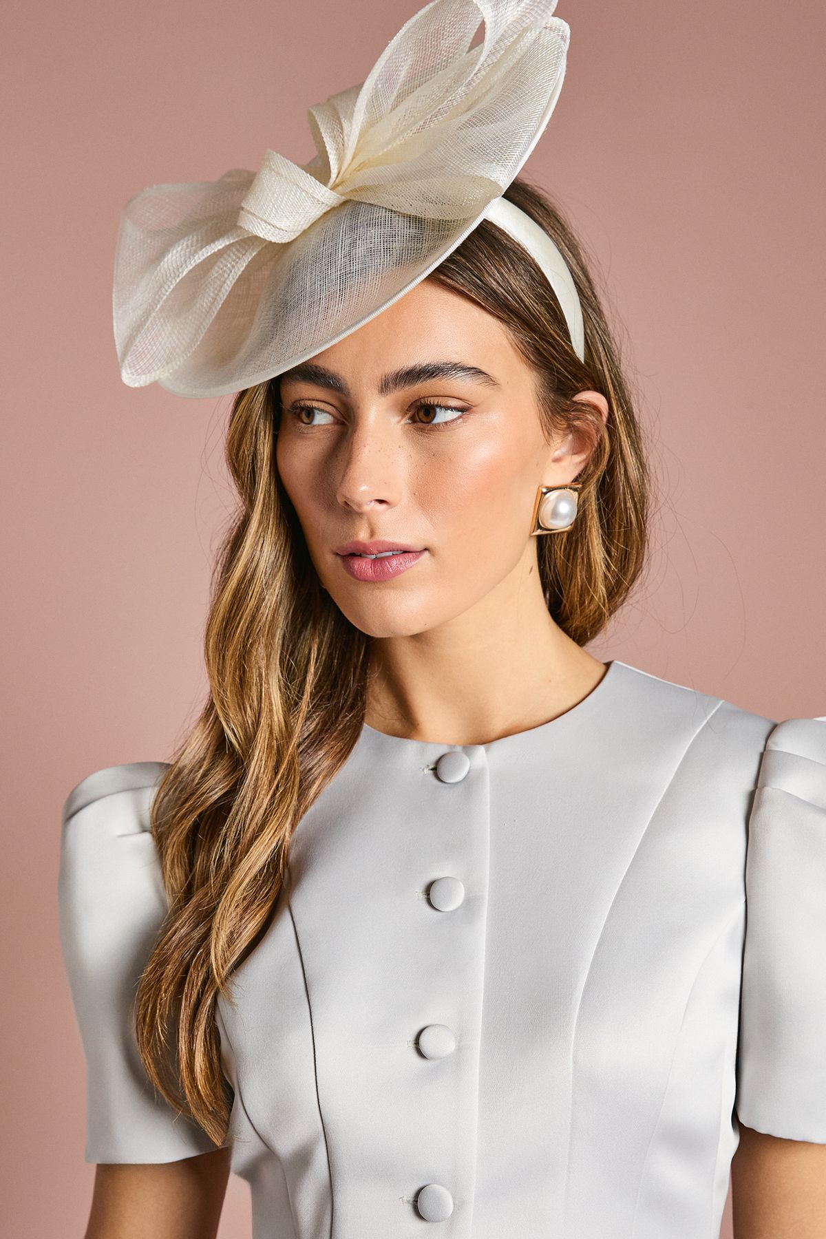 Coast Bow Detail Fascinator Ivory image 2