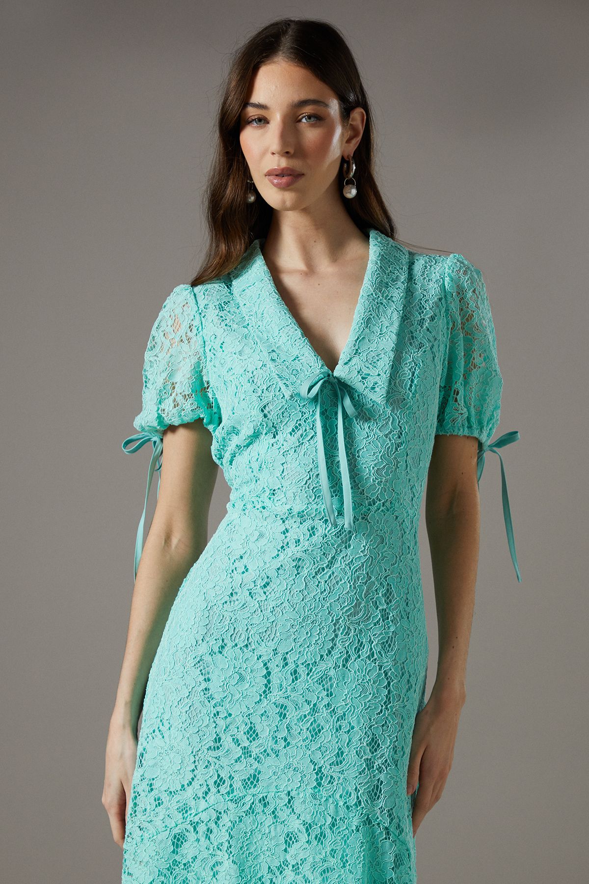 Coast Lace Peter Pan Collar Dress Mint image 4