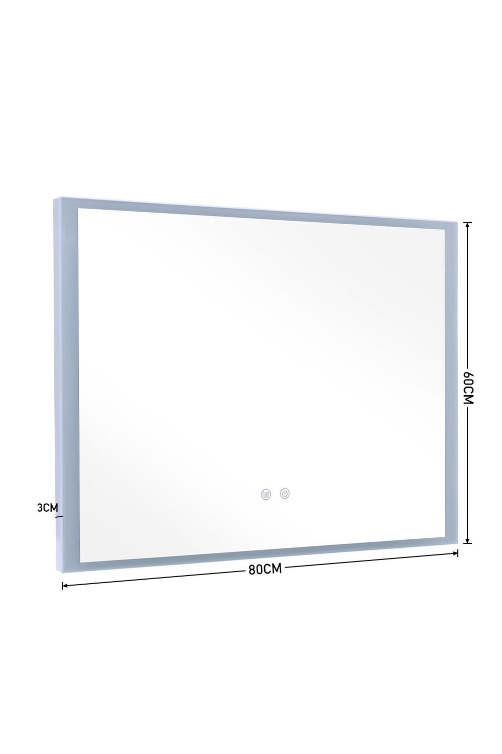 Living and Home Frameless Anti-Fog Dimmable LED Wall Mirror image 6