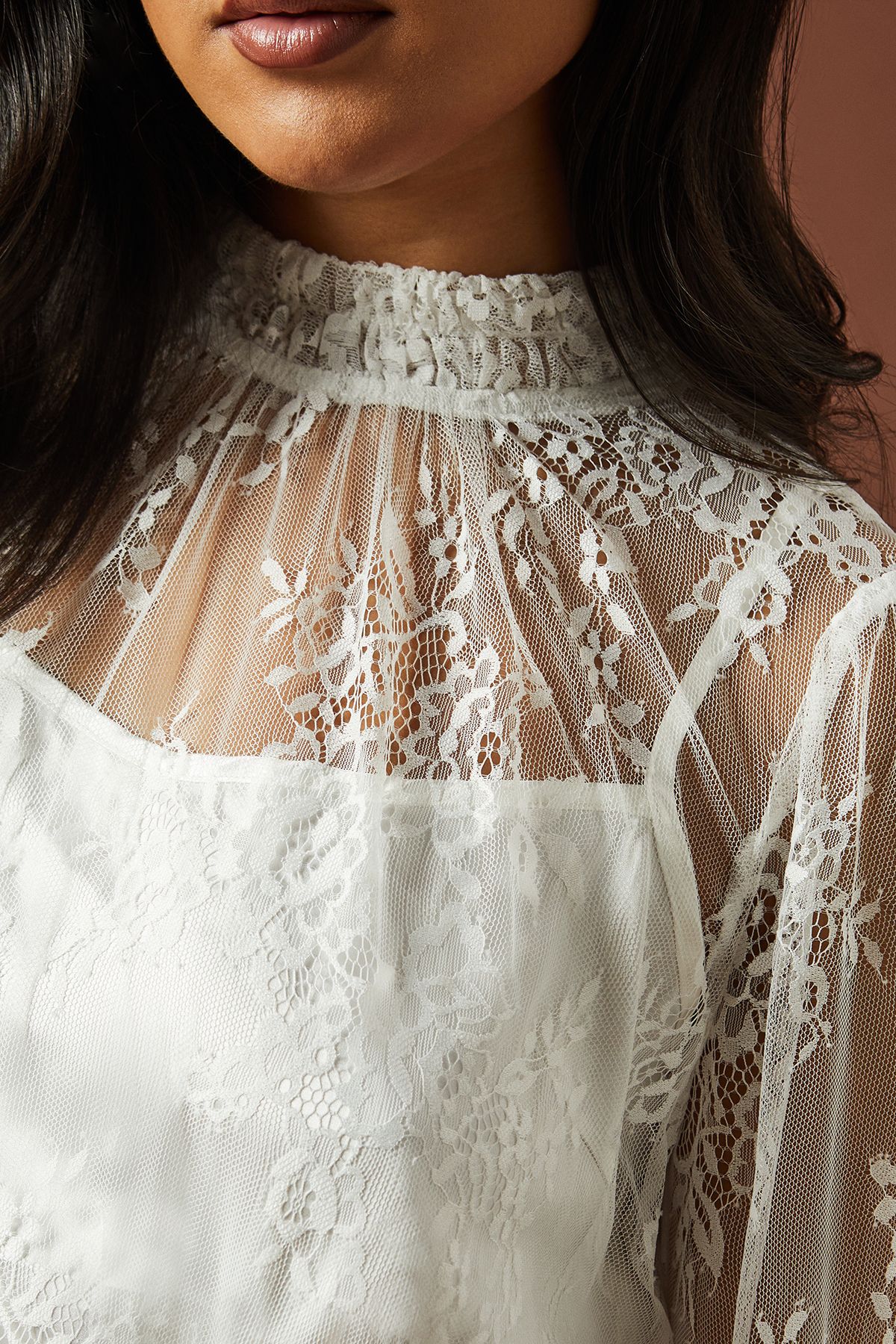Oasis Scallop Edge Lace Blouse Ivory image 5