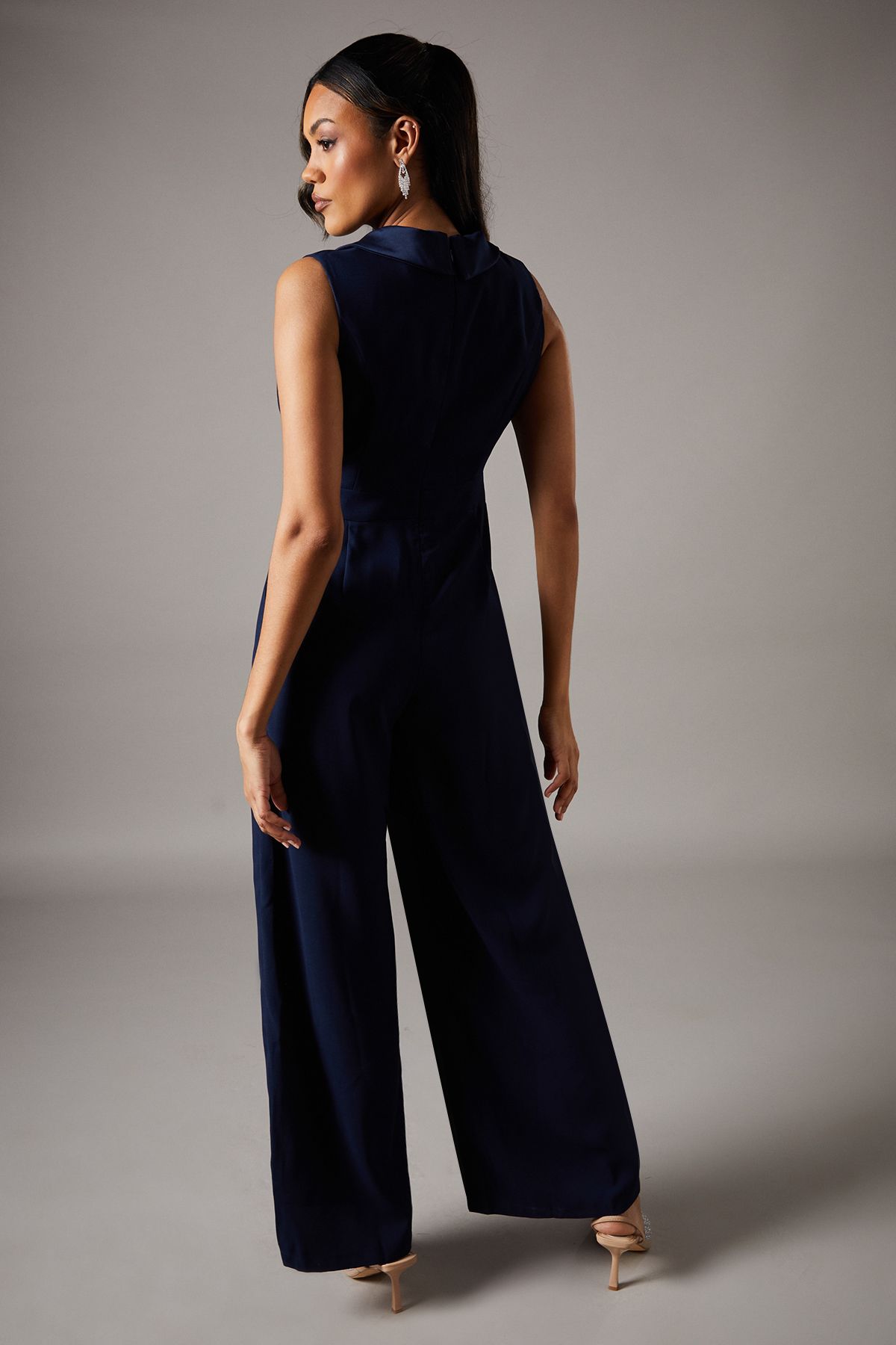 Coast Crepe Wrap Jumpsuit Navy image 3