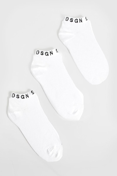 DSGN Studio DSGN Studio 3 Pack Trainer Socks White