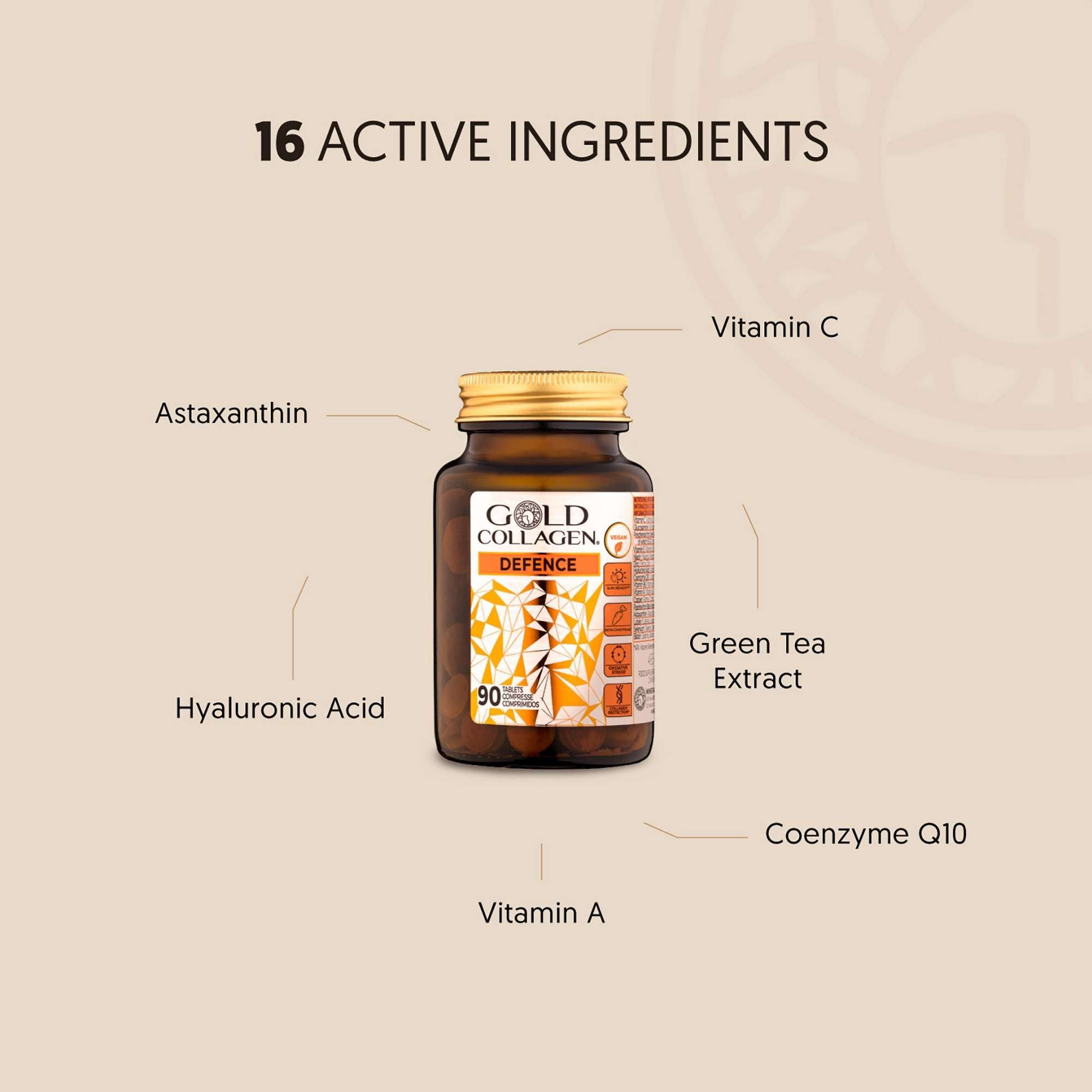 Gold Collagen Defence Tablets x 90 image 2