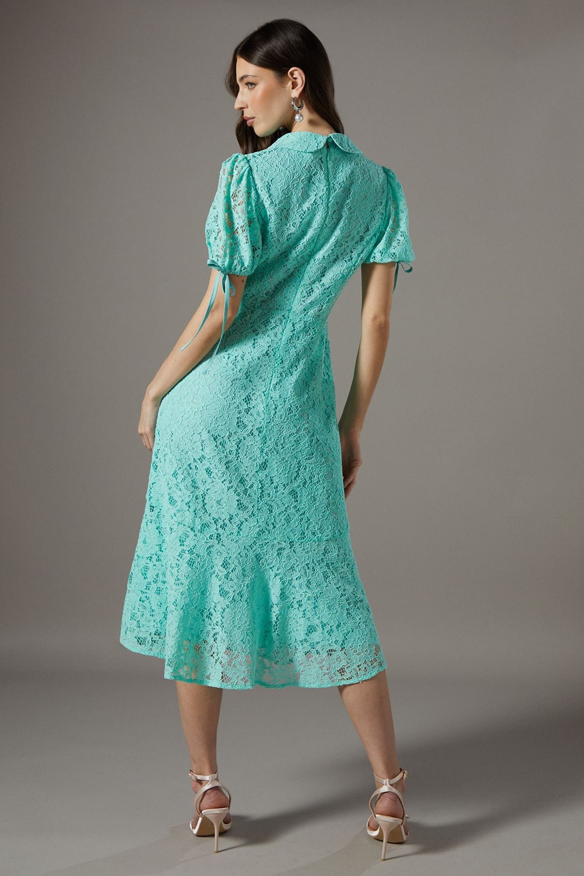 Coast Lace Peter Pan Collar Dress Mint image 3