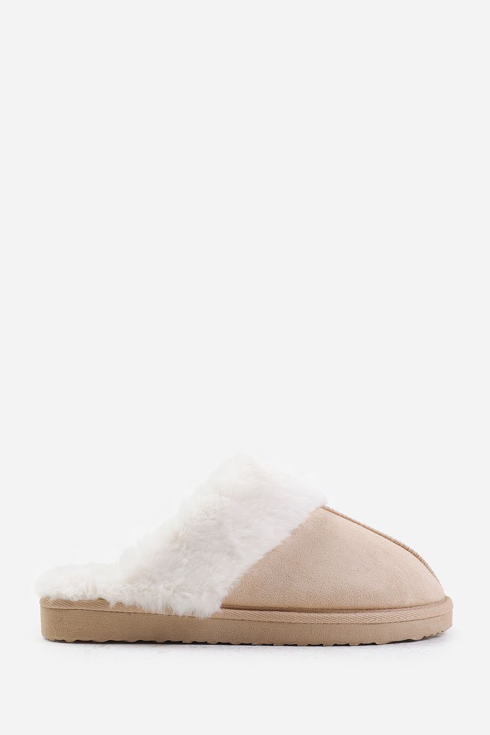Where's That From 'Comfort' Slip On Slippers With Fur Trim Suede image 2