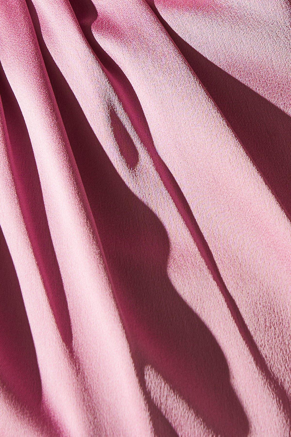 Coast Satin Pleat Detail Dress Pink image 5