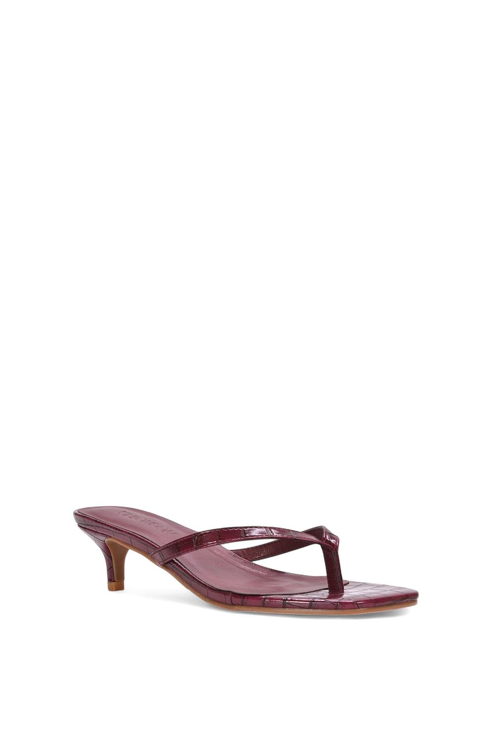 XY London 'Jane' Toe Post Low Kitten Heel Mule Sandal Shoes image 2