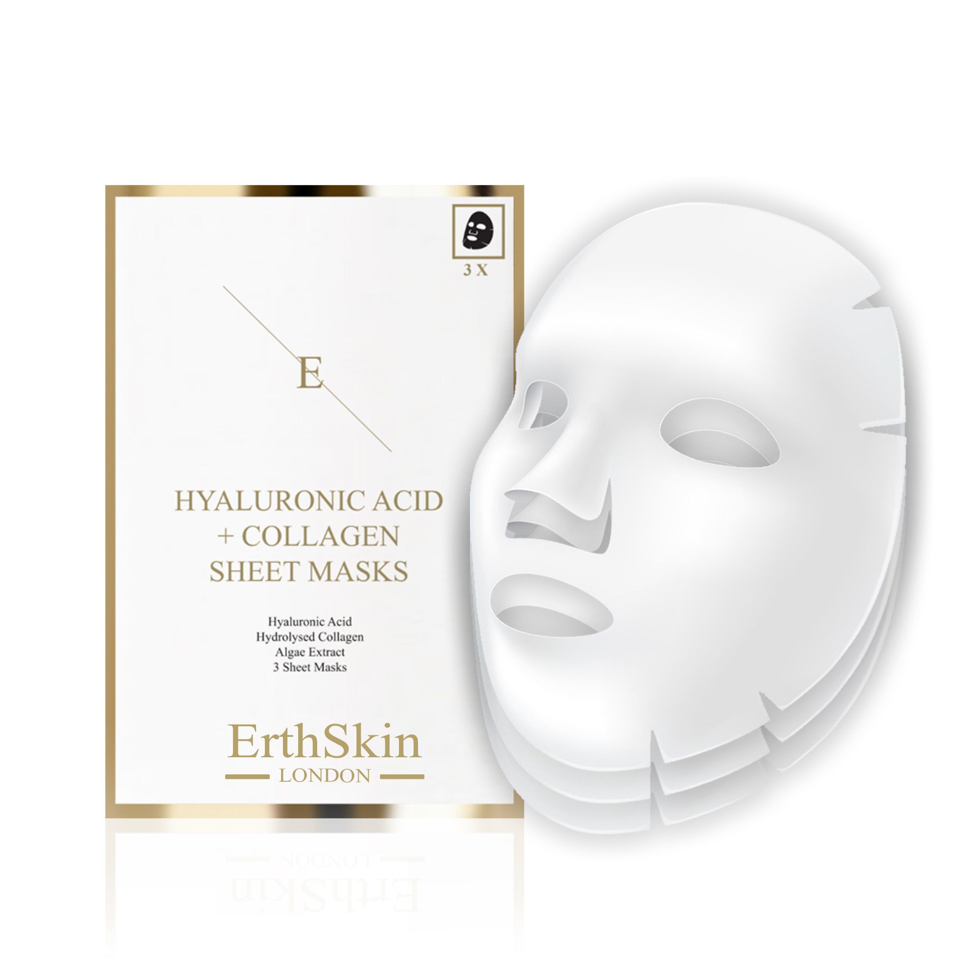 Erth Skin London Erth Skin London- Hyaluronic Acid & Collagen Mask - 3 sheets image 1