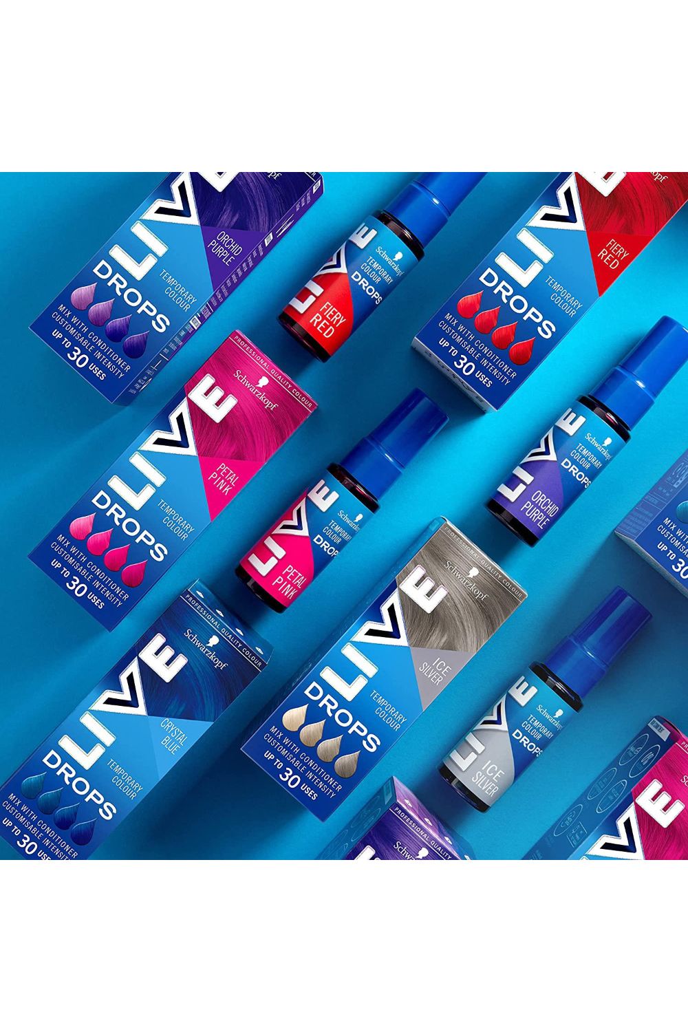 Schwarzkopf Live Colour Drops 'Hair Dye' Crystal Blue 3 Pack image 5