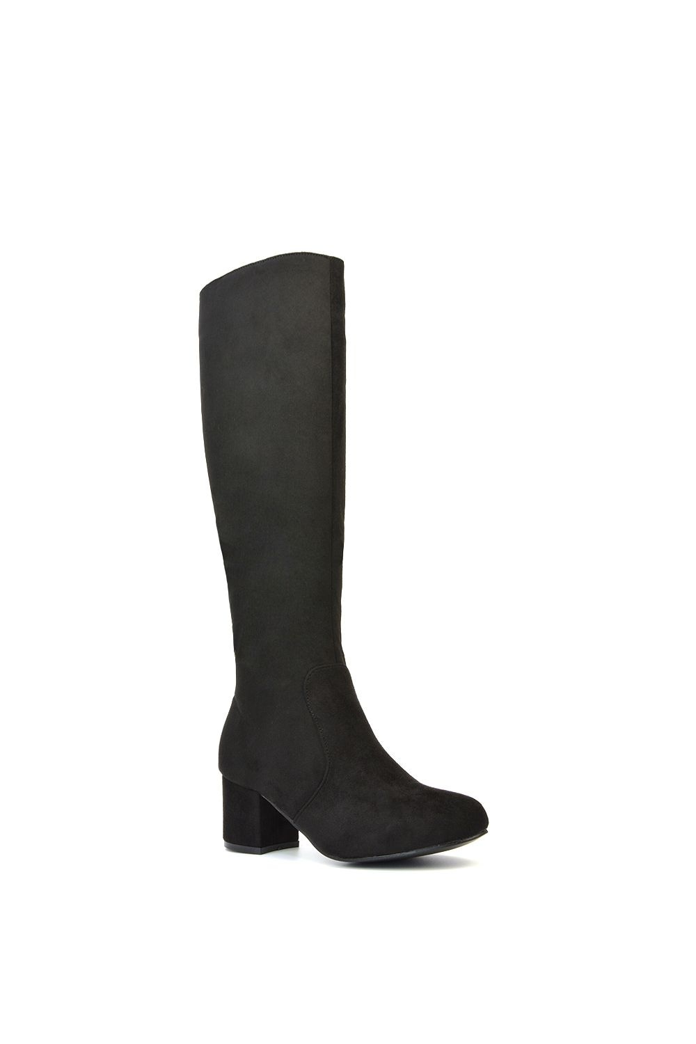 XY London 'Honey' Knee High Boots with Mid Block Heel and Inside Zip image 2