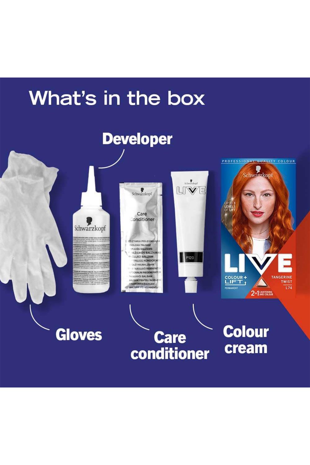 Schwarzkopf Live Color + Lift 'Hair Dye' L74 Tangerine Twist 3x image 4