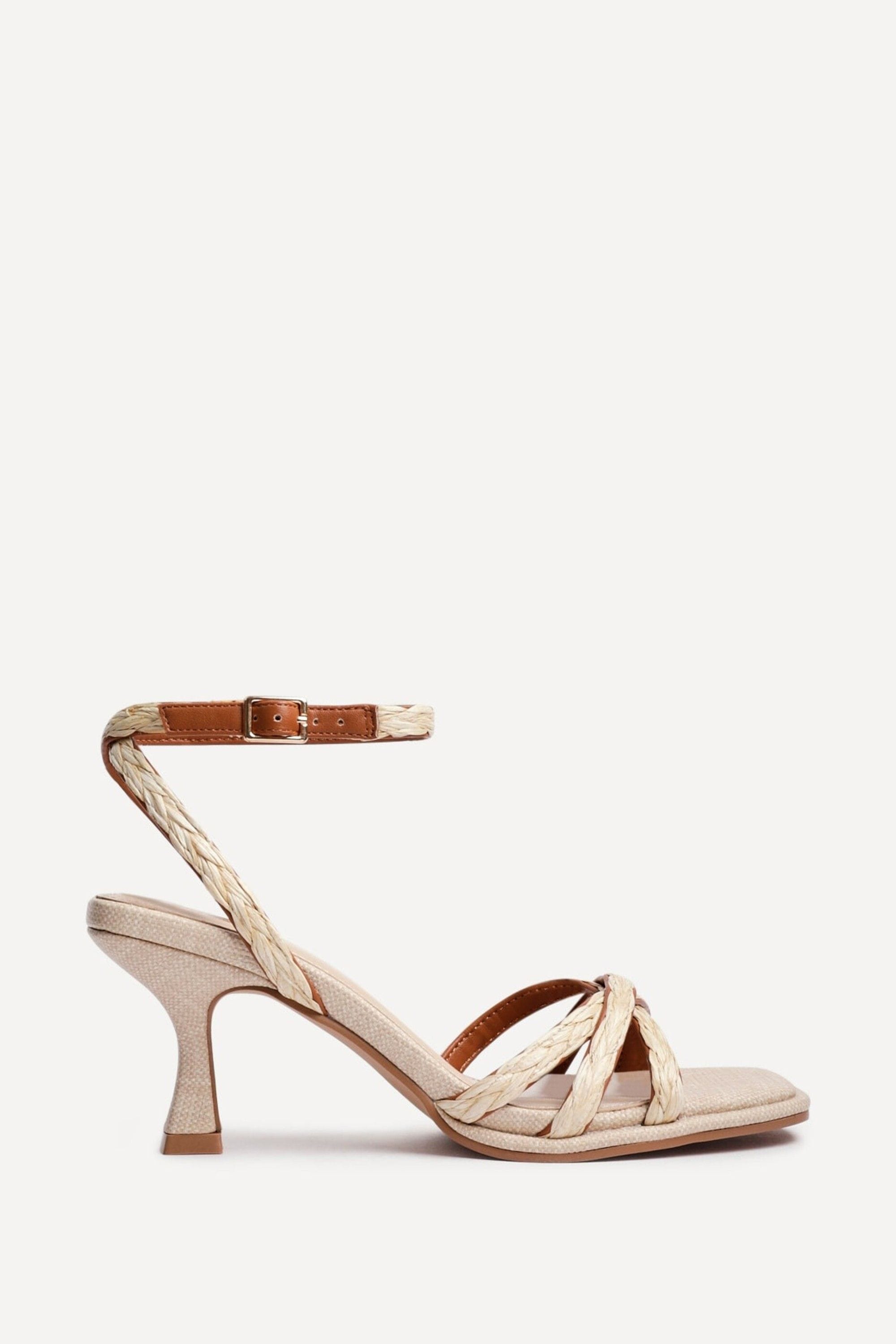 Linzi Faro Natural Raffia Strappy Heeled Sandals image 1
