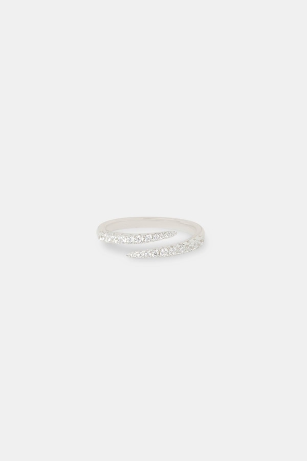 Cernucci Iced CZ Wrap Ring - 7mm