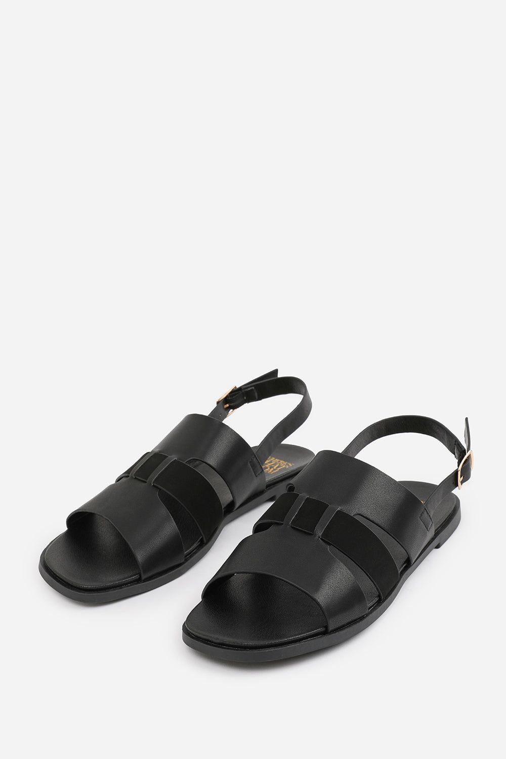 Where's That From 'Violet' Wide Fit Flat Sandals With Multi Strap Detail And Buckle Closure image 3