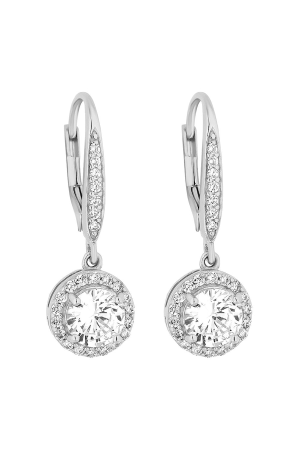 Simply Silver Sterling Silver 925 Halo Drop Earring Earrings