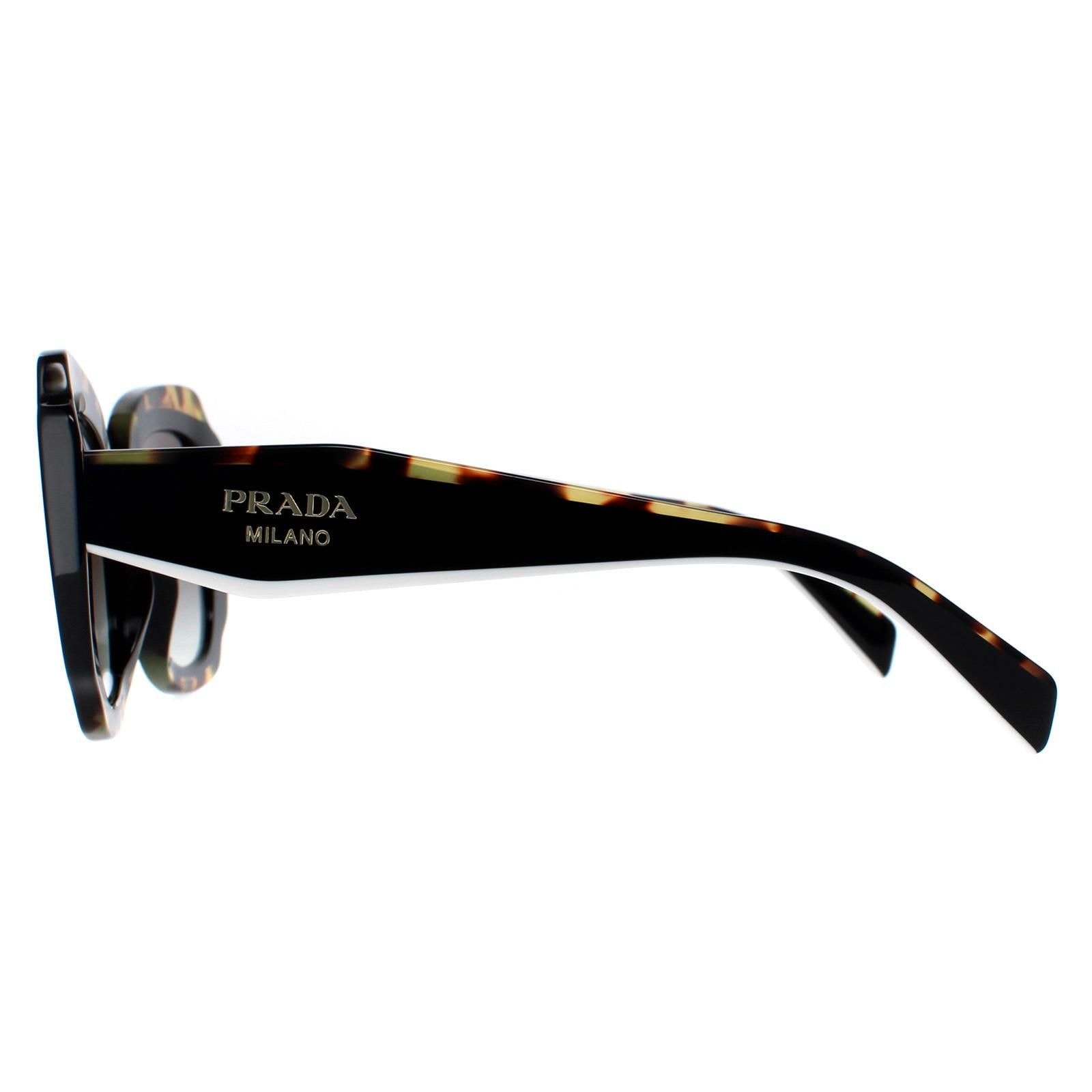 Prada Square Black and Medium Tortoise Light Grey Gradient PR16YS image 3