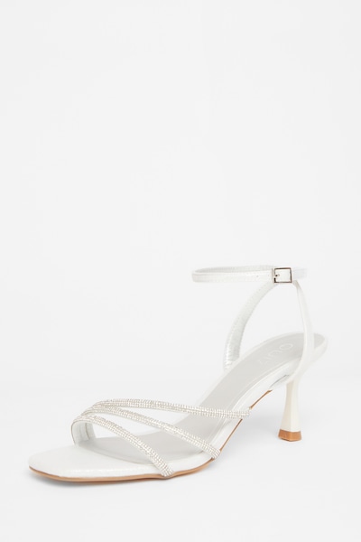 Quiz Silver Embellished Heels