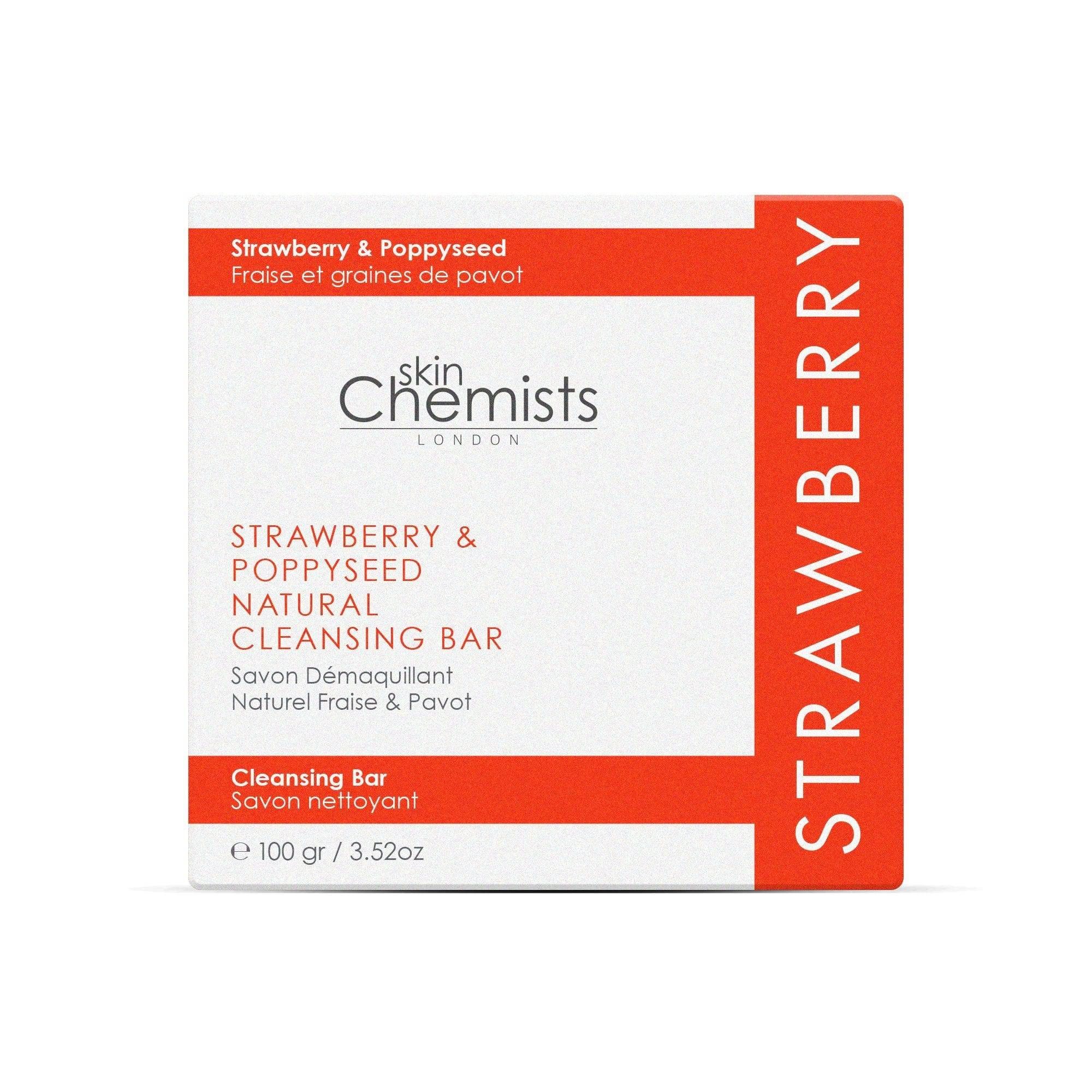 skinChemists professional Strawberry & Poppy Seed Cleansing Bar 100g image 3