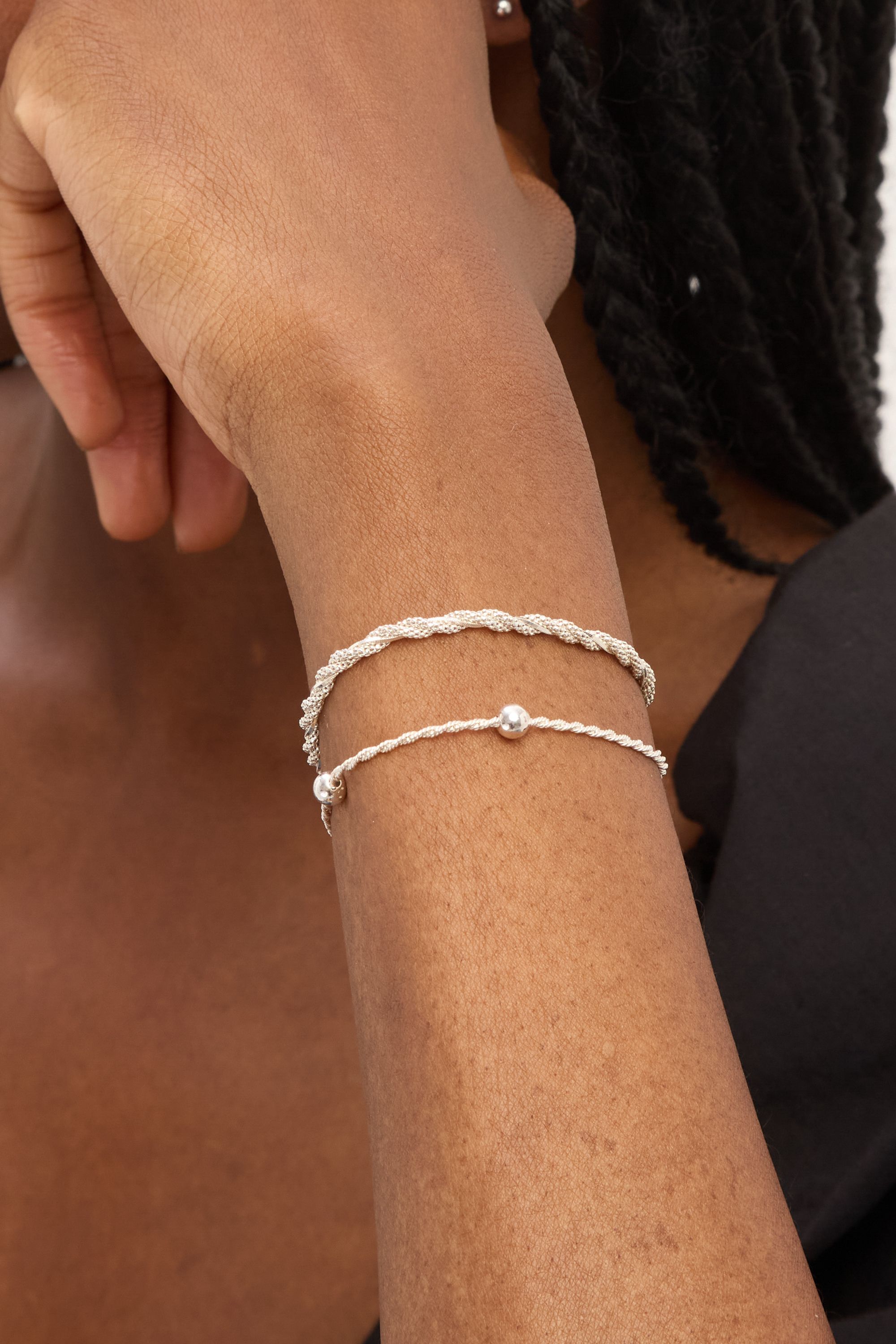 Simply Silver Sterling Silver 925 Polished Station Allway Bracelet image 4