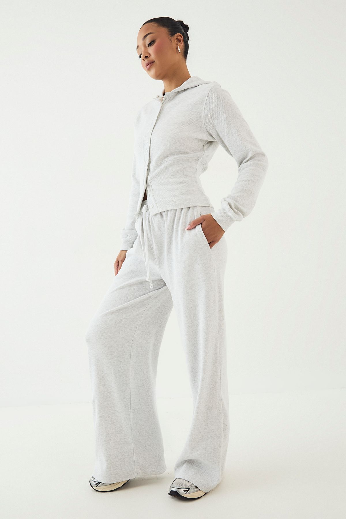 DSGN Studio DSGN Studio Heavy Rib Straight Leg Jogger Ash Grey image 3