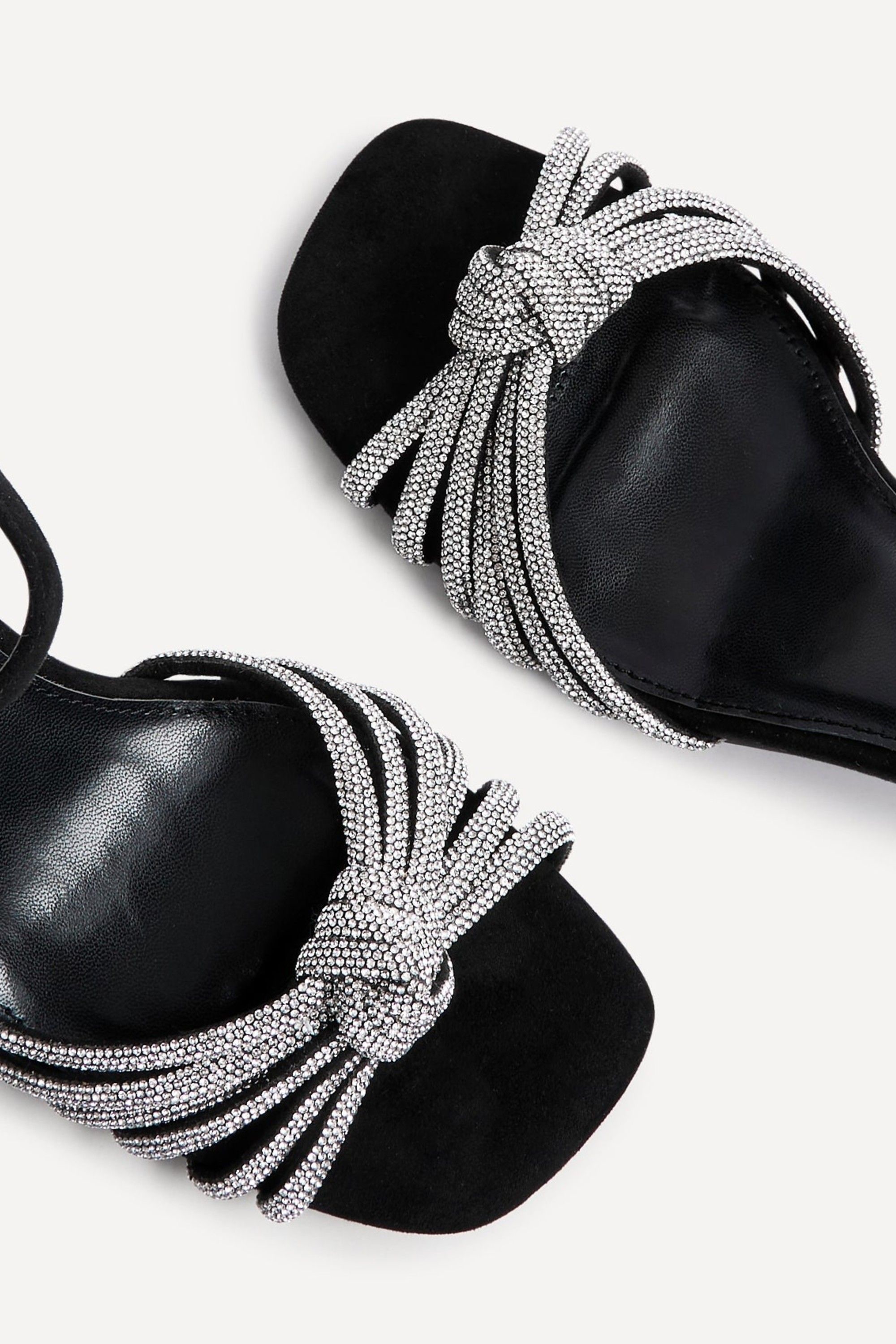 Linzi Sanora Black Faux Suede Block Heel image 4