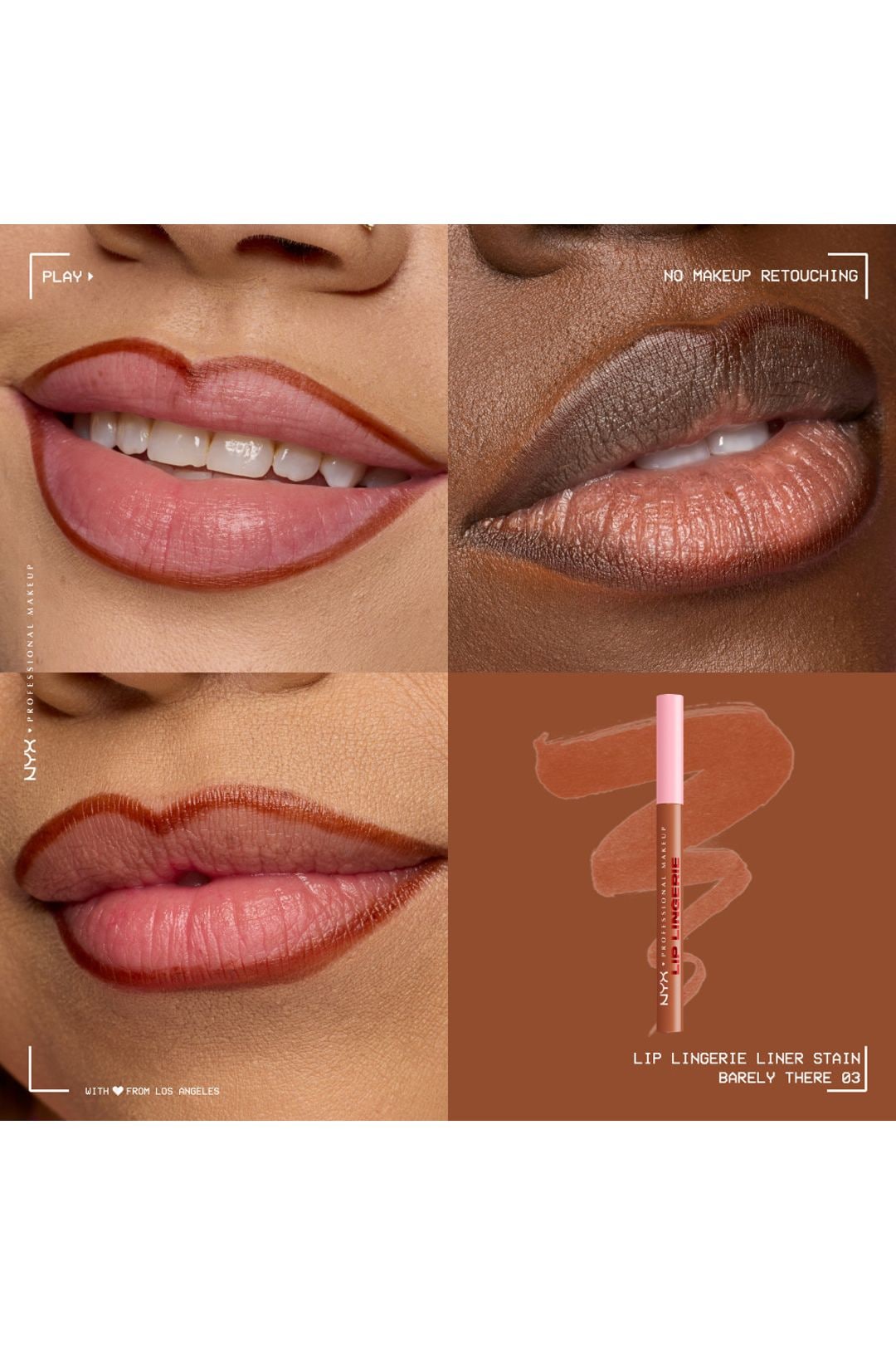 NYX Professional Makeup Lip Lingerie Lip Liner Stain 1ml Barely There image 5