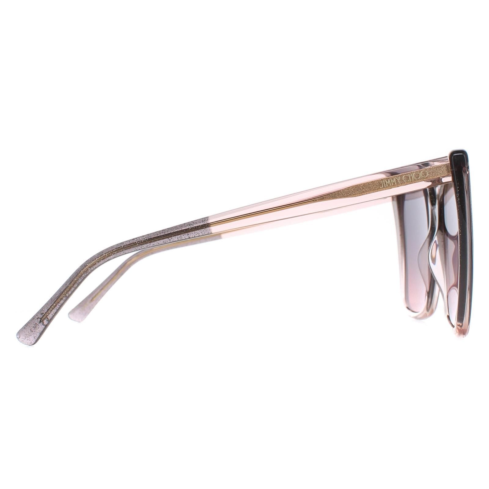 Jimmy Choo Cat Eye Nude Glitter Grey Fuchsia LESSIE/S image 4