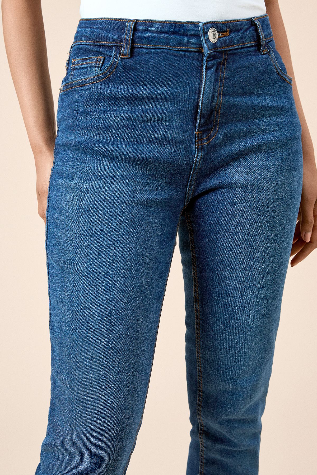 Dorothy Perkins Petite Comfort Stretch Skinny Jeans Mid Wash image 4