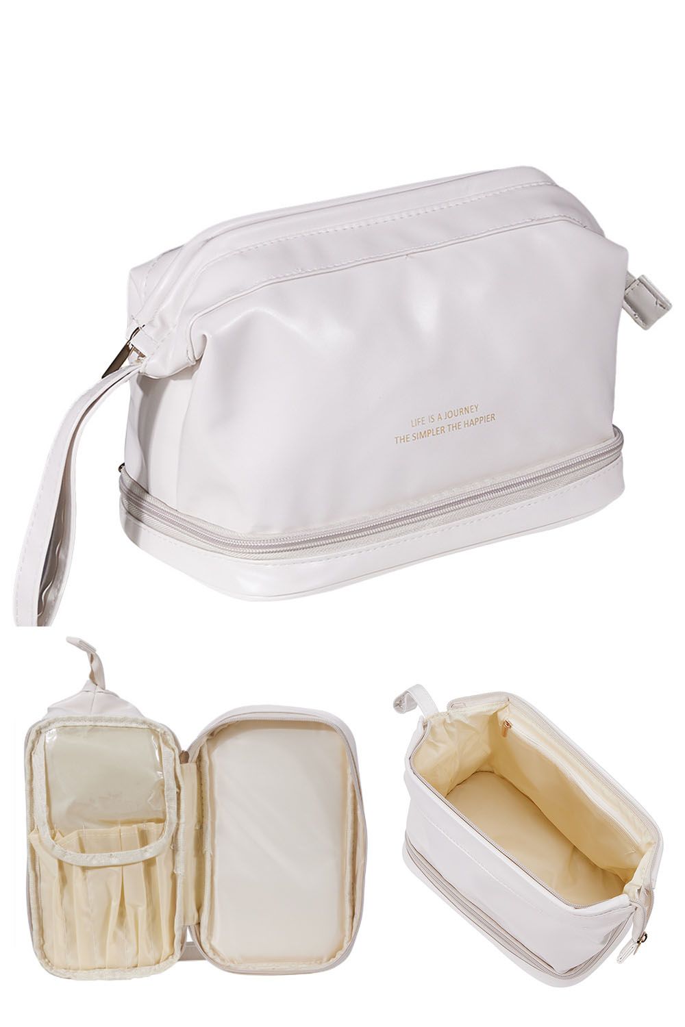 SHEONLY Toiletry Bag Travel Bag Water-resistant Makeup Cosmetic Bag Travel Organizer for Accessories For Home Dormitory Office image 5