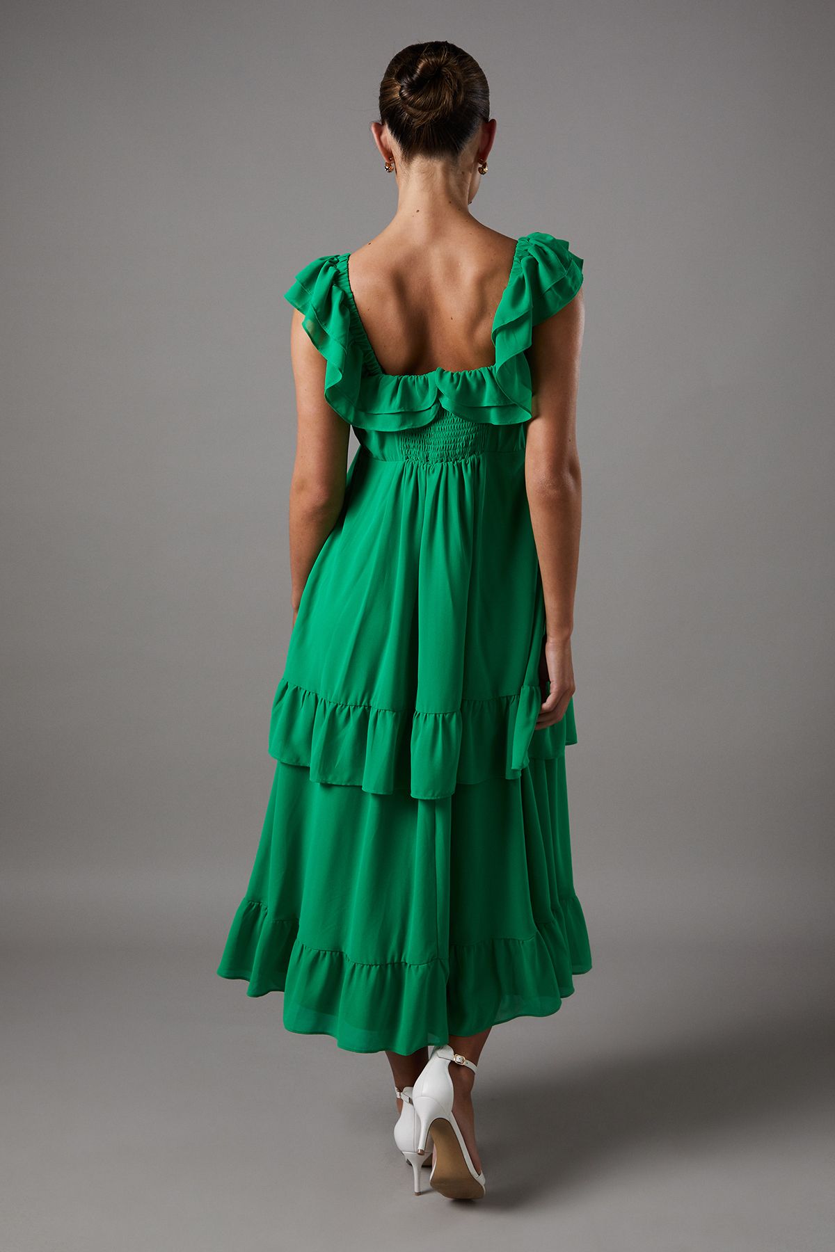 Coast Ruffle Tiered Maxi Dress Green image 3