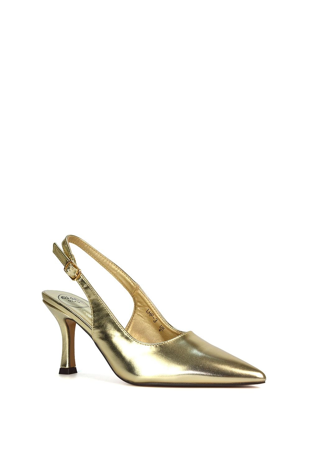 XY London 'Valerie' Stiletto High Heel Closed Toe Slingback Court Shoes image 2