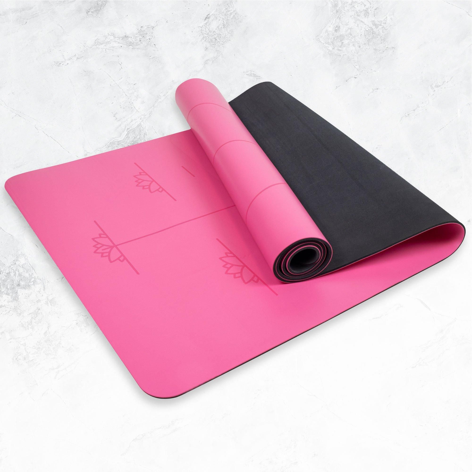 Myga Extra Large Pink Alignment Yoga Mat image 5