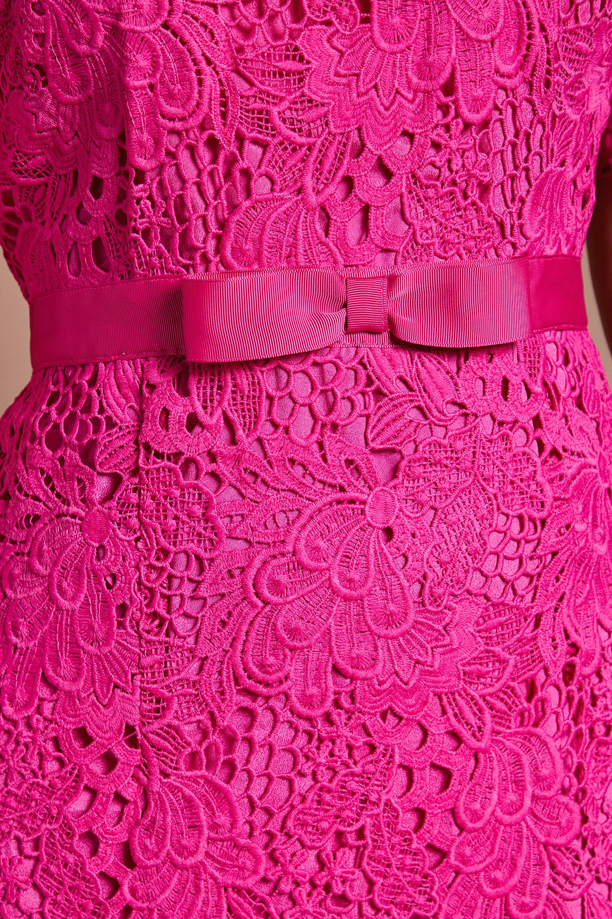 Coast Lace Midi Dress With Bow Belt Berry image 5