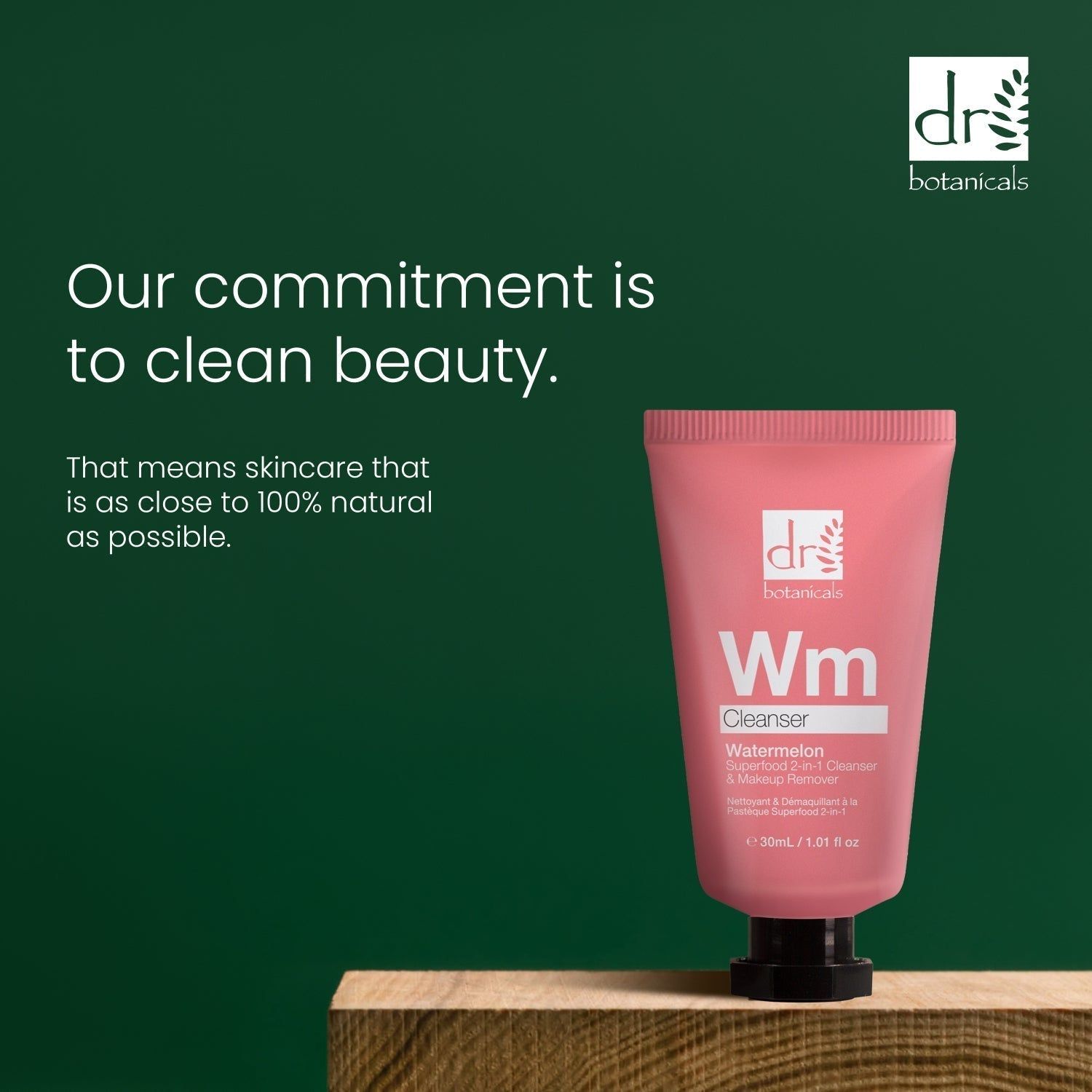 Dr. Botanicals Watermelon Superfood 2-In-1 Cleanser & Makeup Remover 30ml image 3