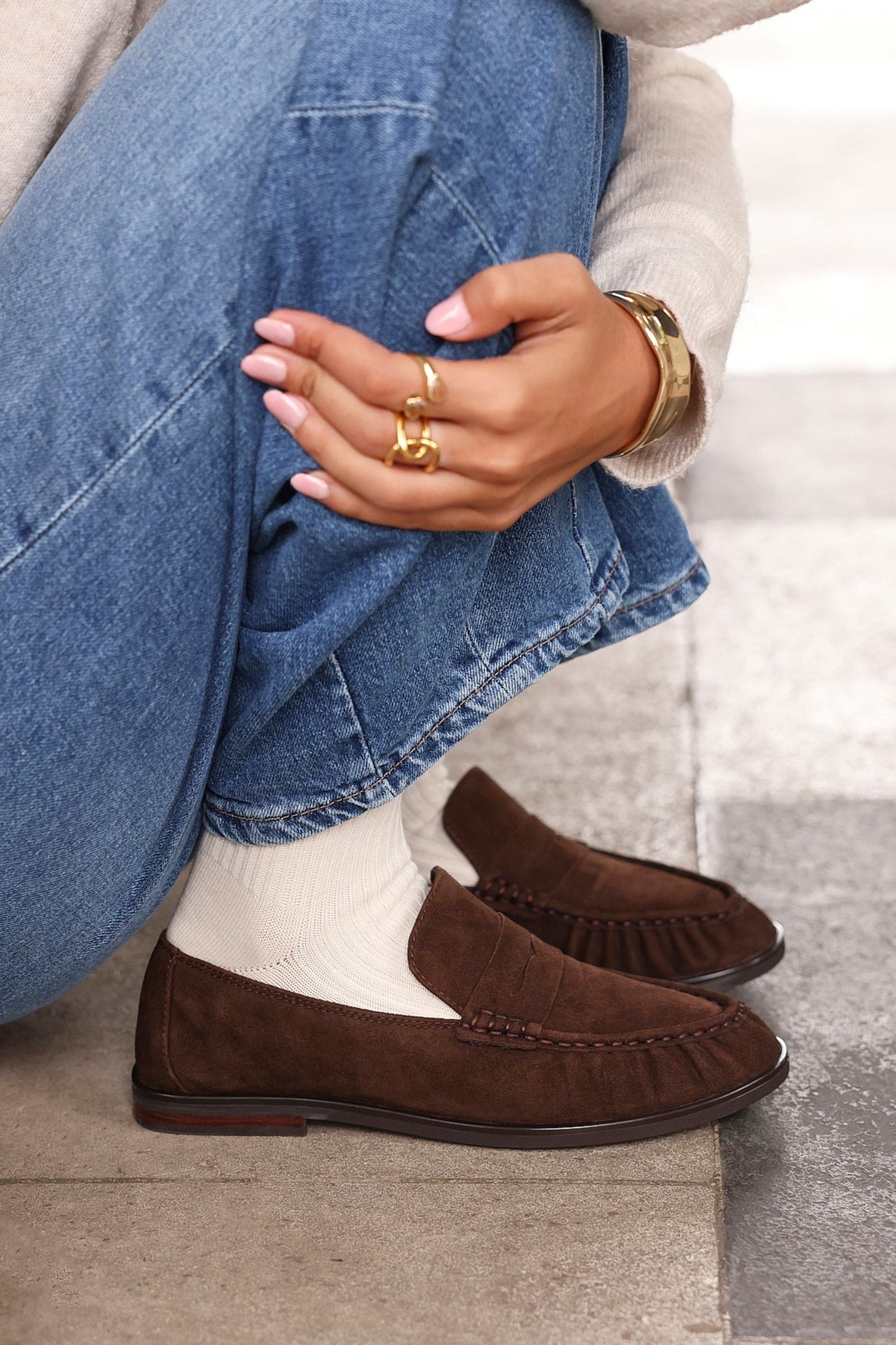 Linzi Belmont Brown Suede Leather Loafers image 6