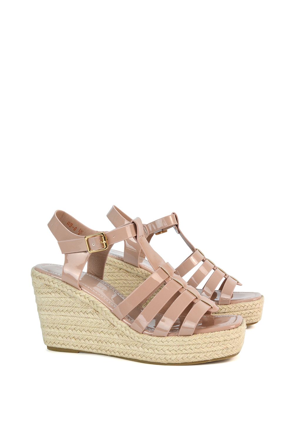 XY London 'Remi' Wedge Heel Platform Espadrille Square Toe Sandals image 4