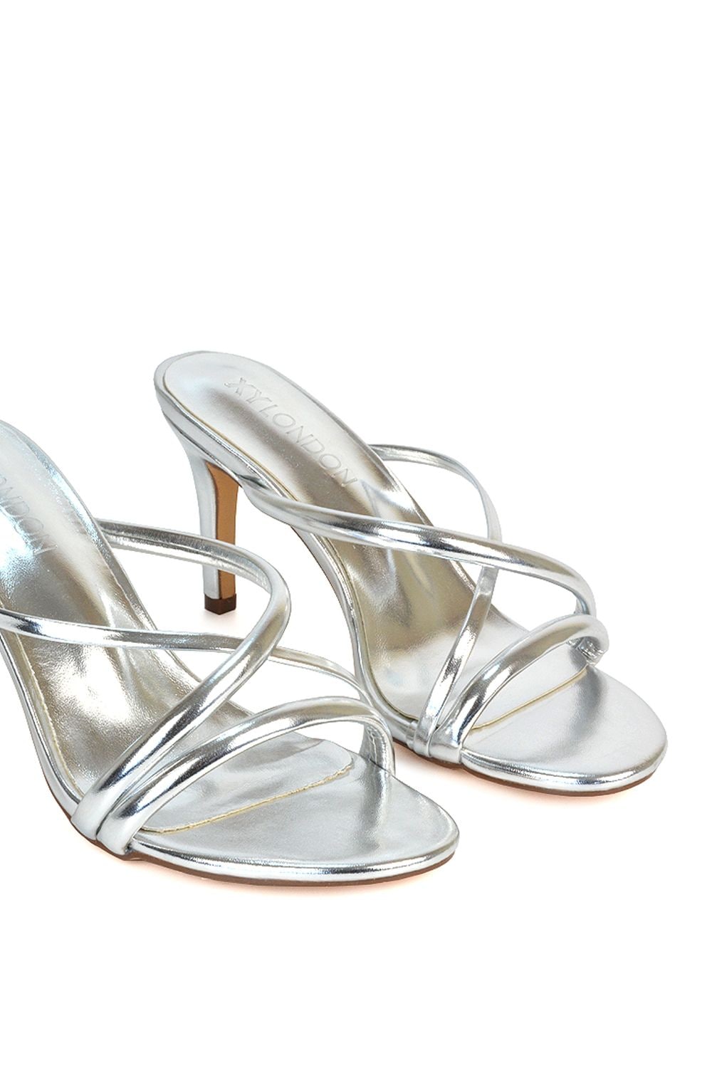 XY London 'Angel' Slip On Mid Heel Stiletto Mule Heeled Sandals image 4