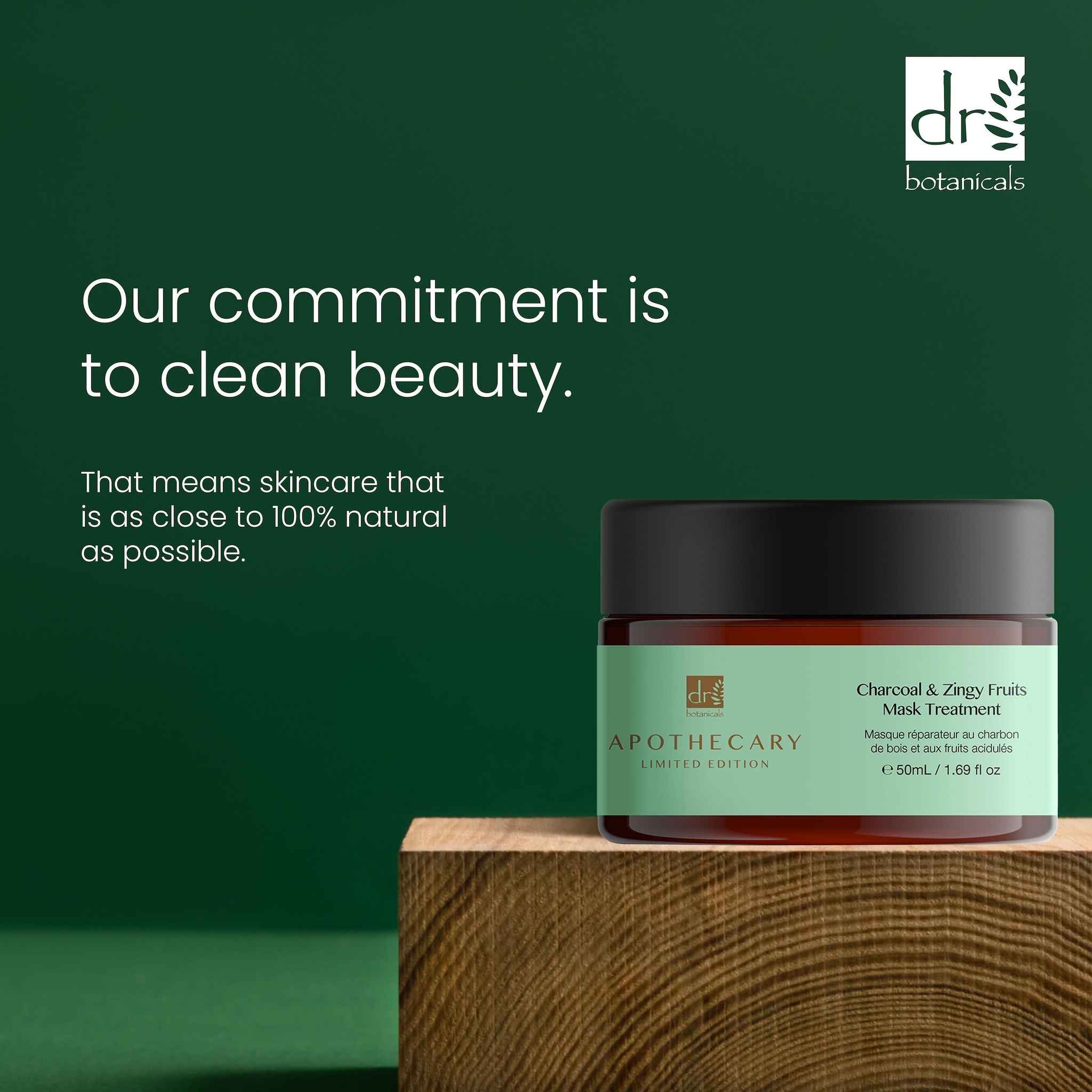 Dr. Botanicals Charcoal & Zingy Fruits Treatment Mask 50ml image 3