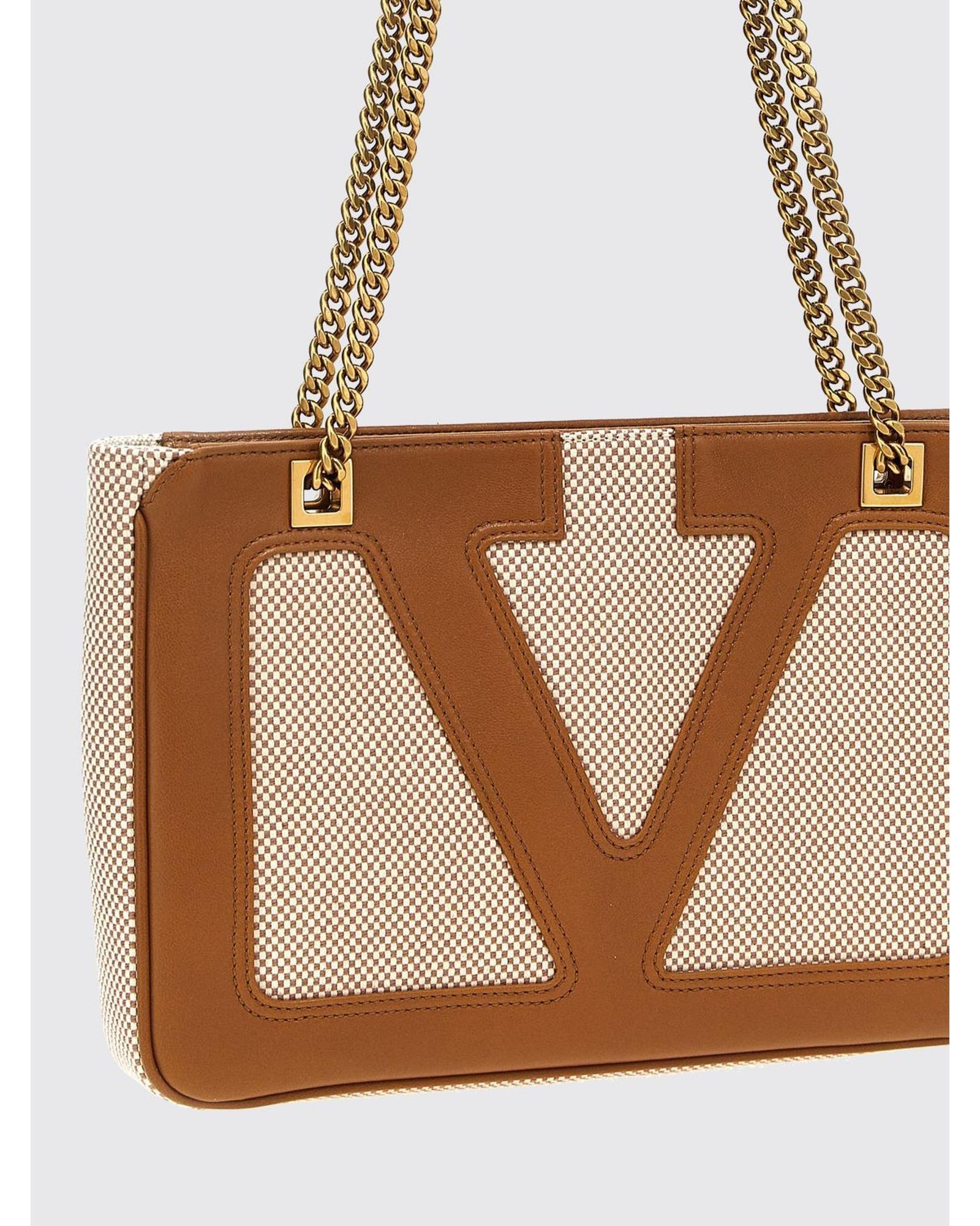 Valentino Chain Shoulder Bag Wo - Natural Tote Bags image 3