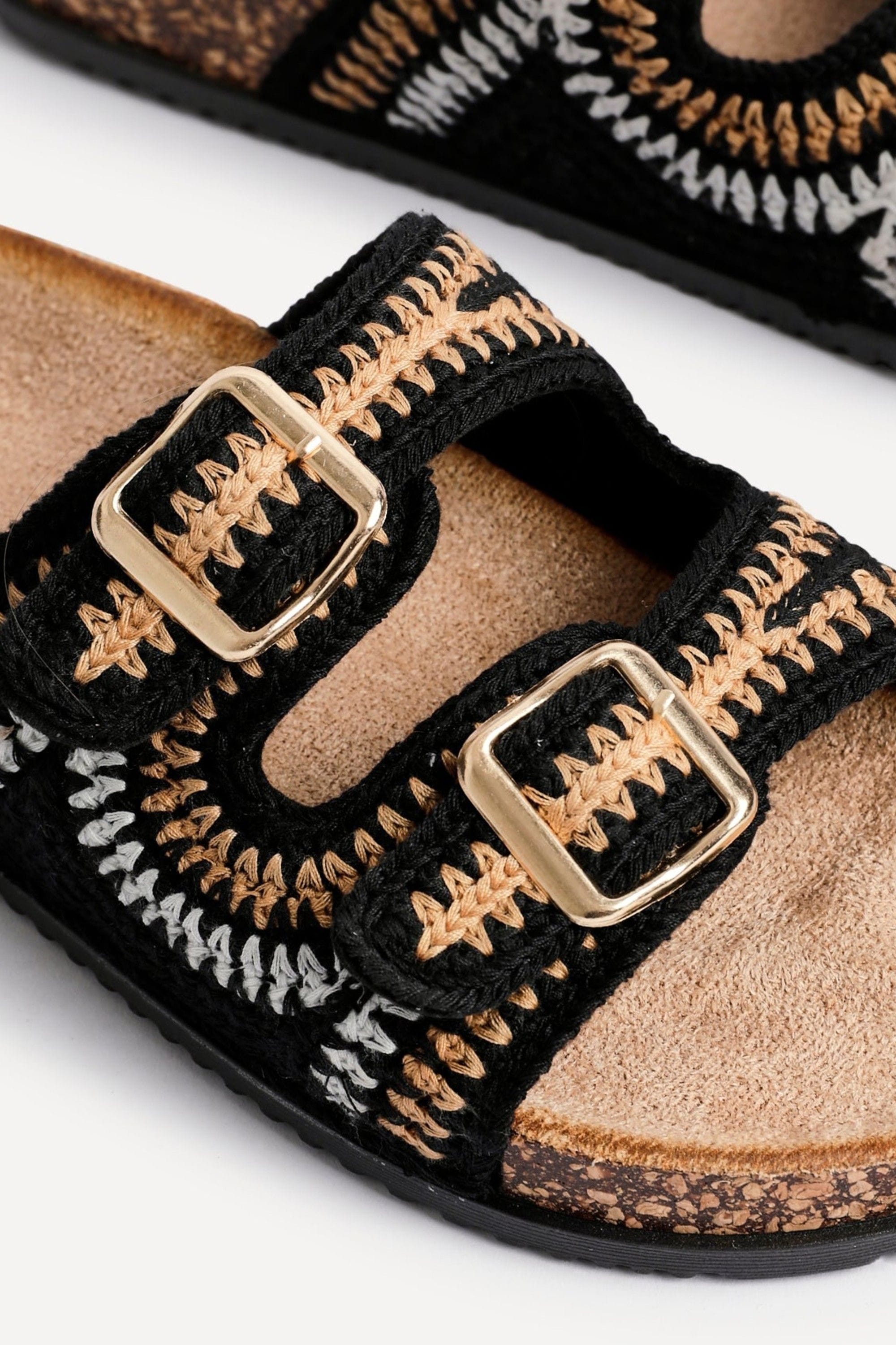 Linzi Jaylyn Black Double Buckle Sandals image 4