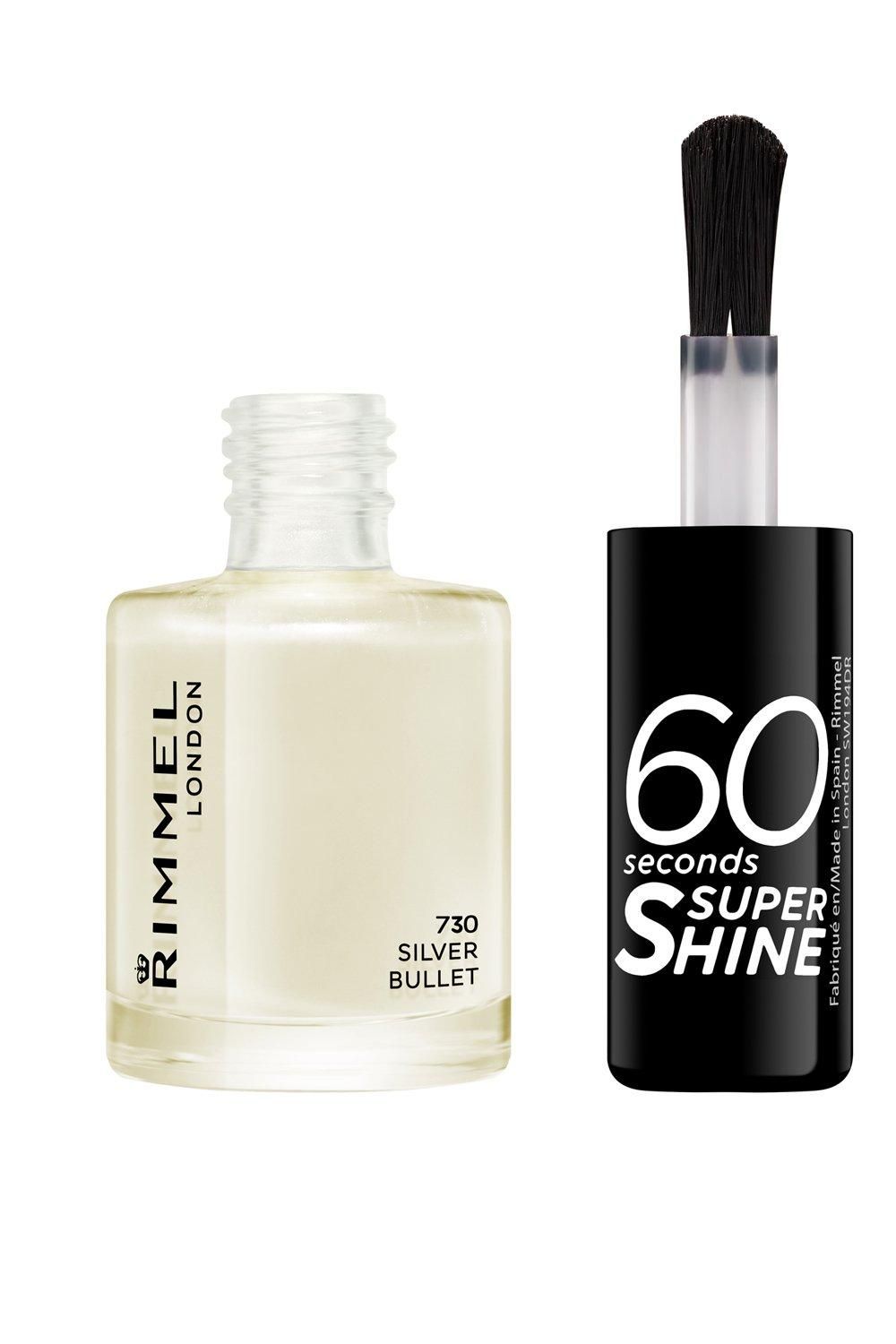 Rimmel London 60 Seconds Super Shine Nail Polish Silver Bullet image 2