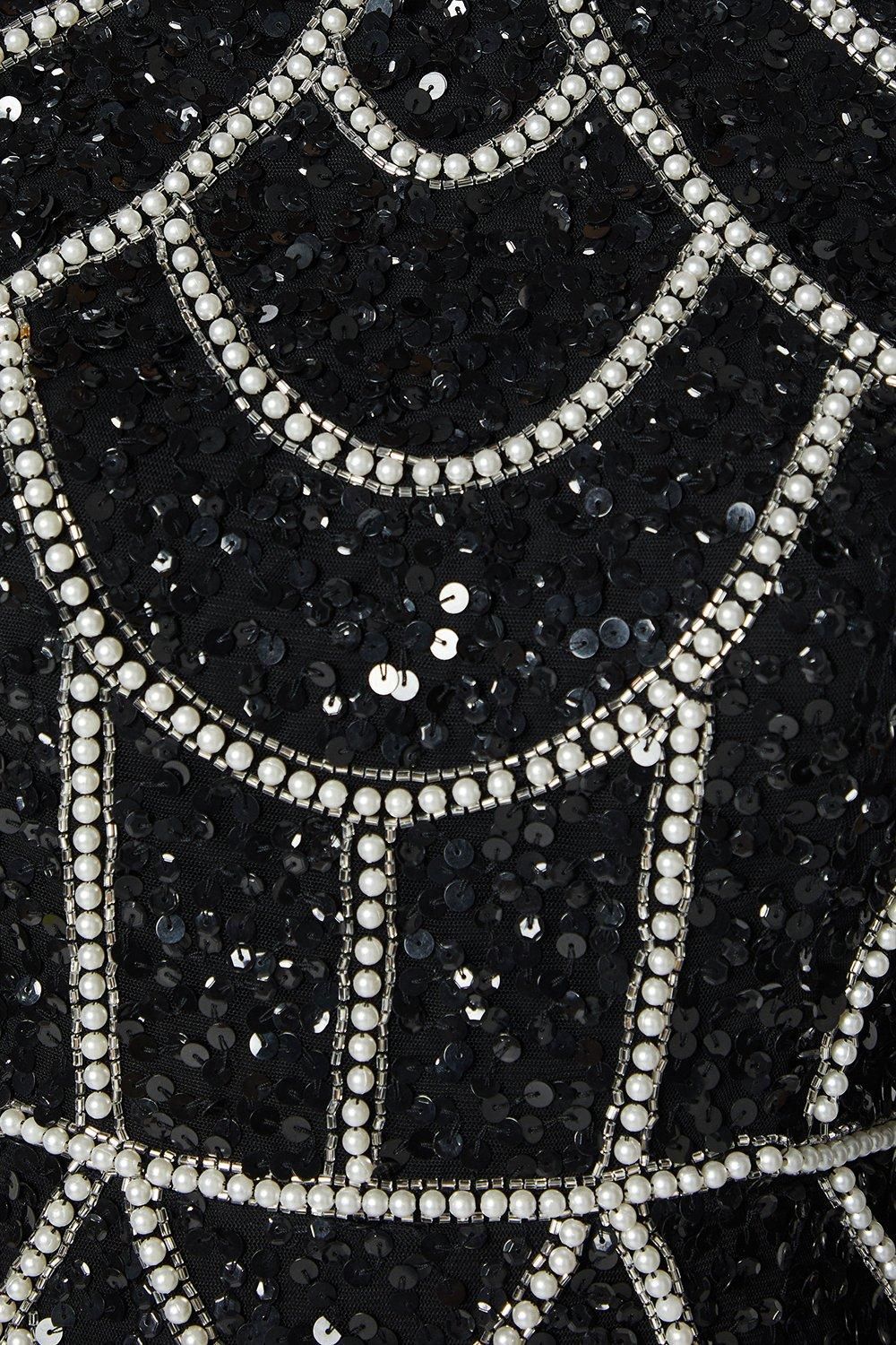 Coast Long Sleeve Sequin Mini Dress Black image 5